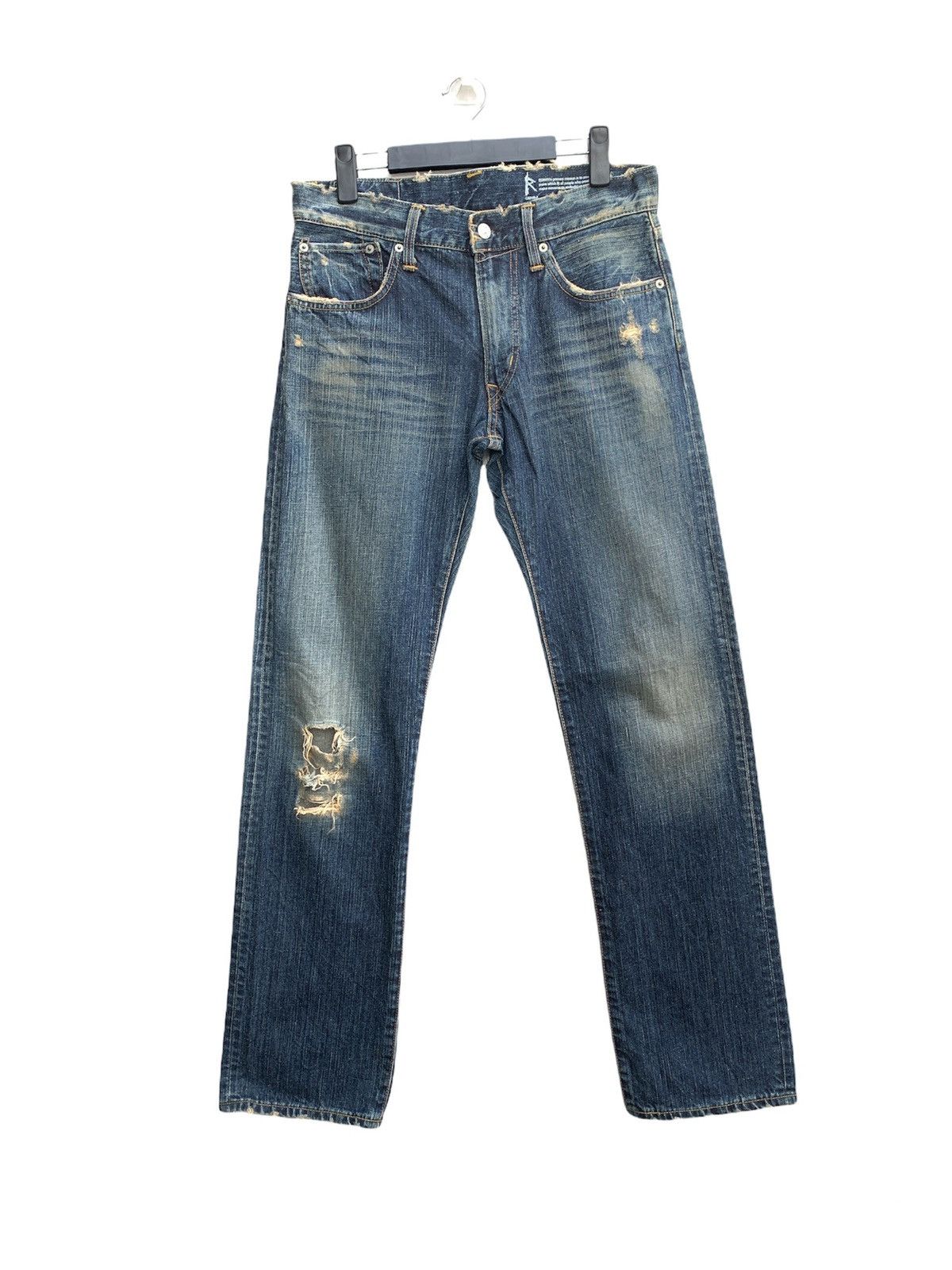 Edwin × Vintage Japanese Brand Edwin 503 R Distressed Denim Size US 32 / EU 48 - 1 Thumbnail