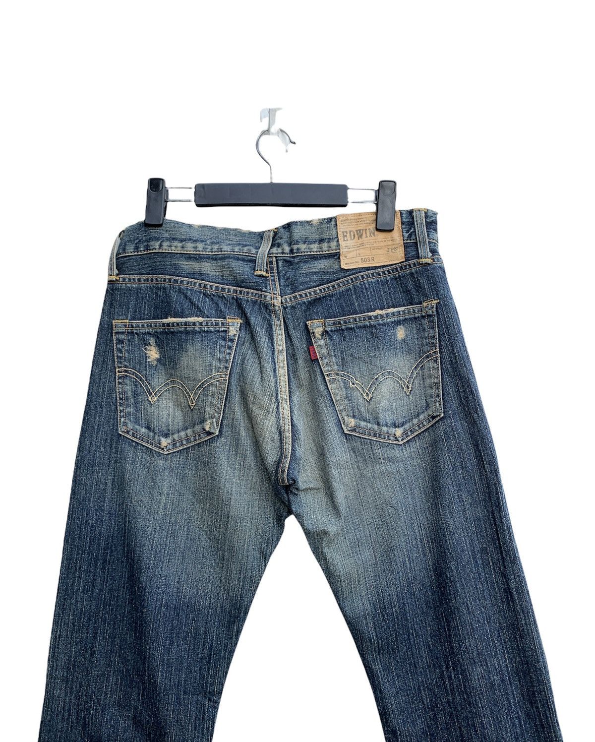 Edwin × Vintage Japanese Brand Edwin 503 R Distressed Denim Size US 32 / EU 48 - 17 Thumbnail