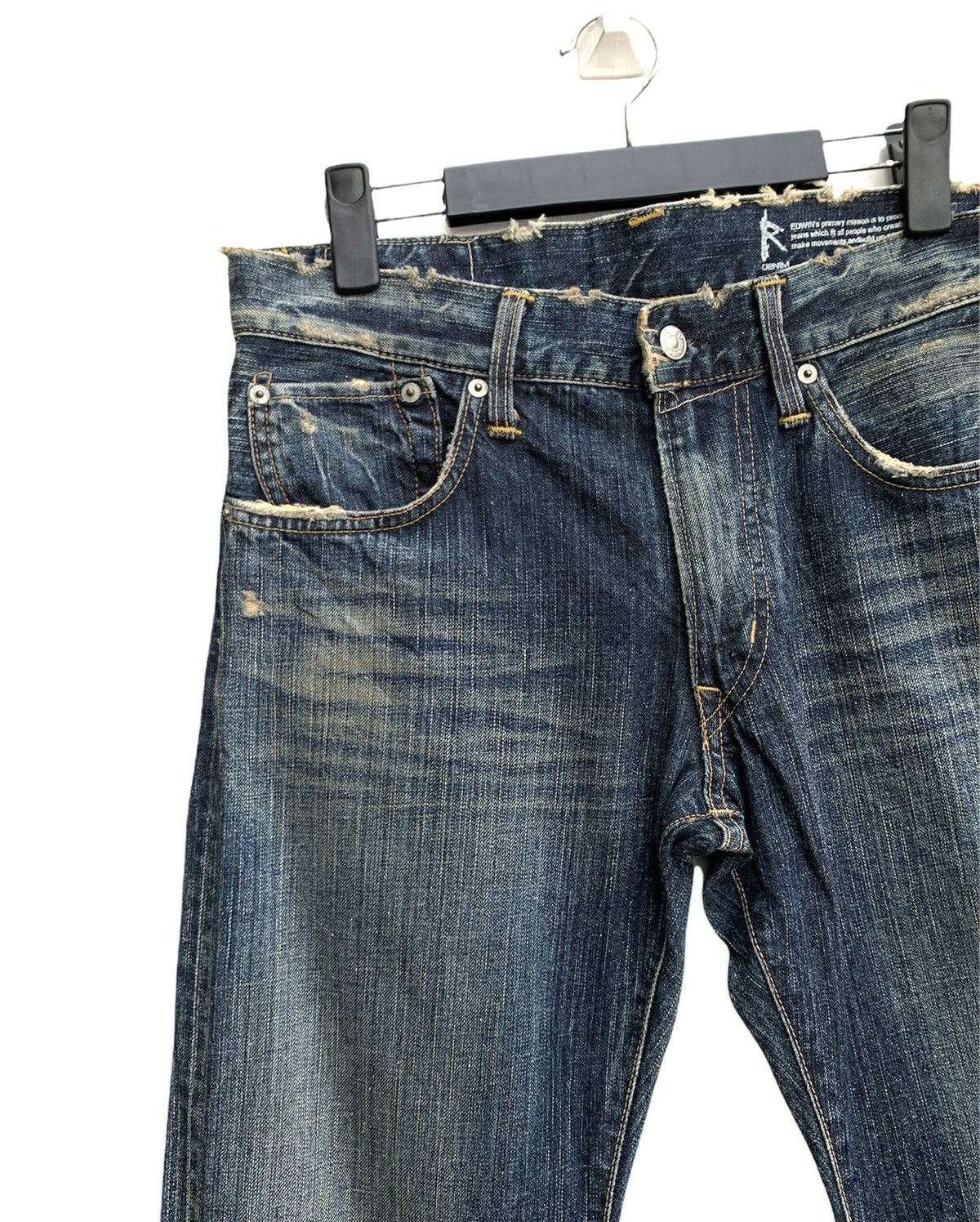 Edwin × Vintage Japanese Brand Edwin 503 R Distressed Denim Size US 32 / EU 48 - 4 Thumbnail