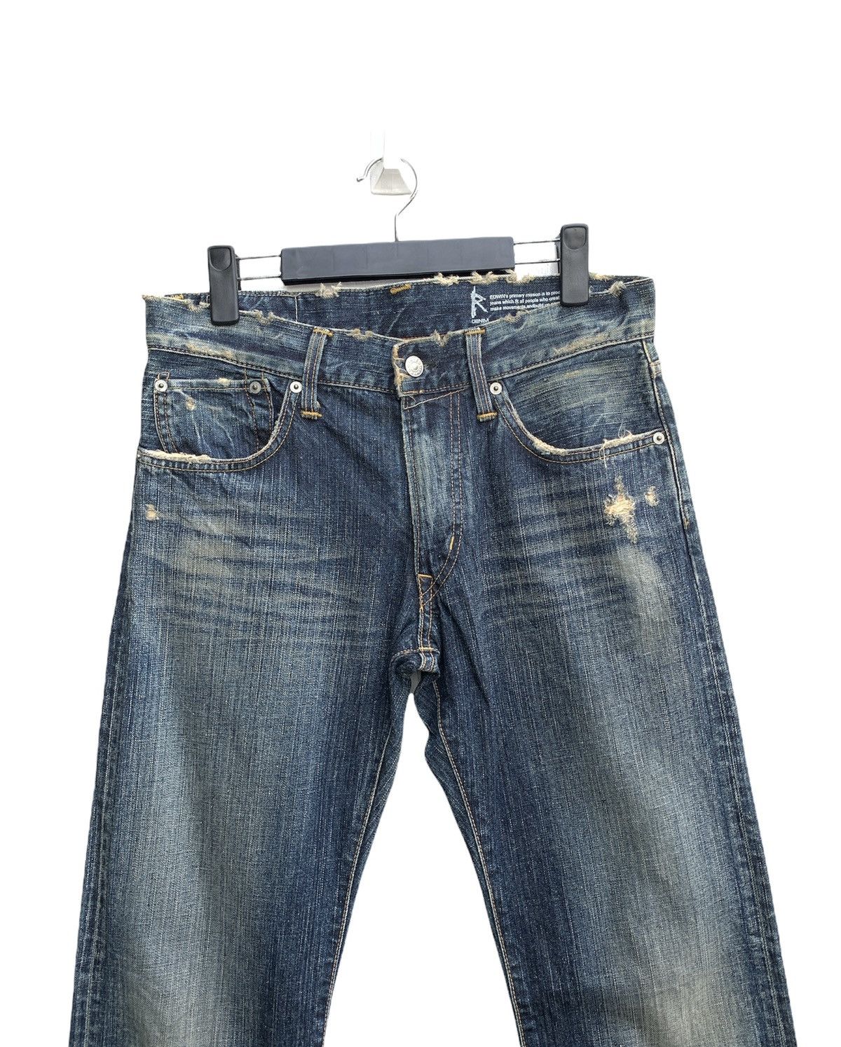 Edwin × Vintage Japanese Brand Edwin 503 R Distressed Denim Size US 32 / EU 48 - 2 Thumbnail