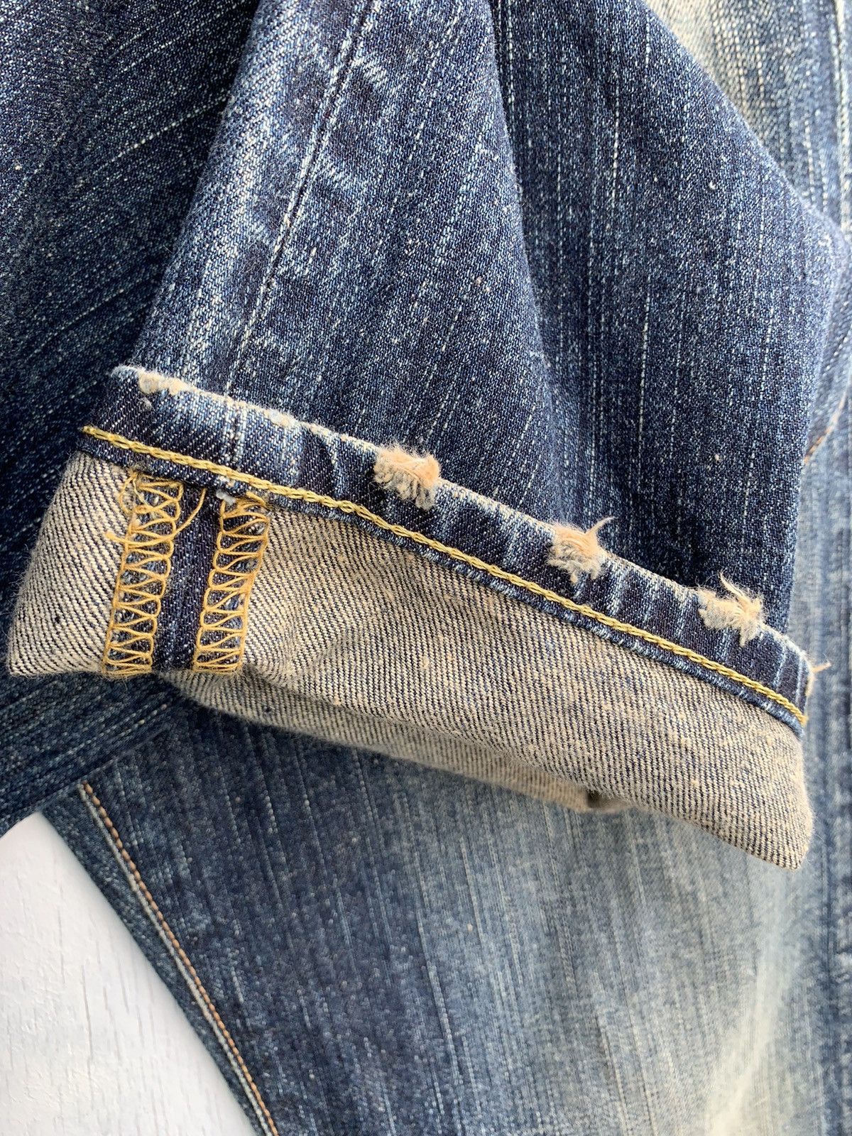 Edwin × Vintage Japanese Brand Edwin 503 R Distressed Denim Size US 32 / EU 48 - 14 Thumbnail