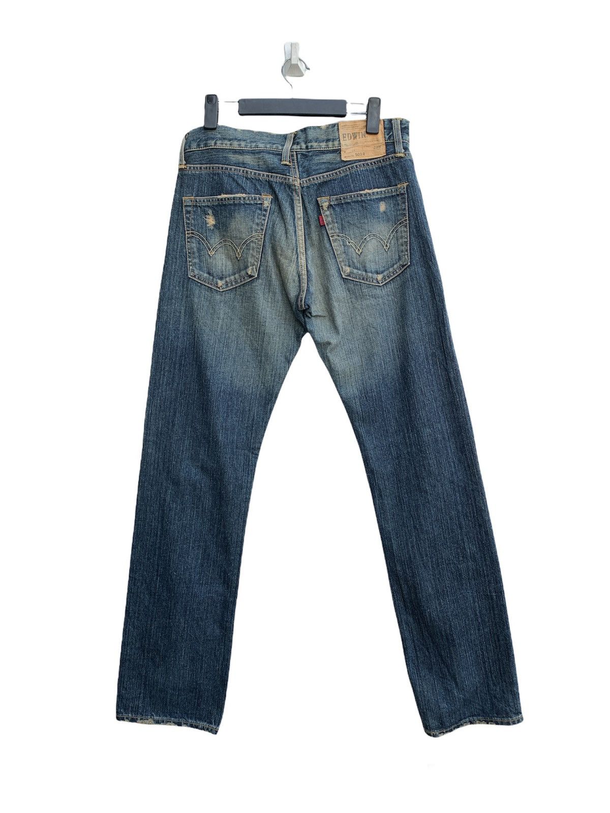 Edwin × Vintage Japanese Brand Edwin 503 R Distressed Denim Size US 32 / EU 48 - 16 Thumbnail