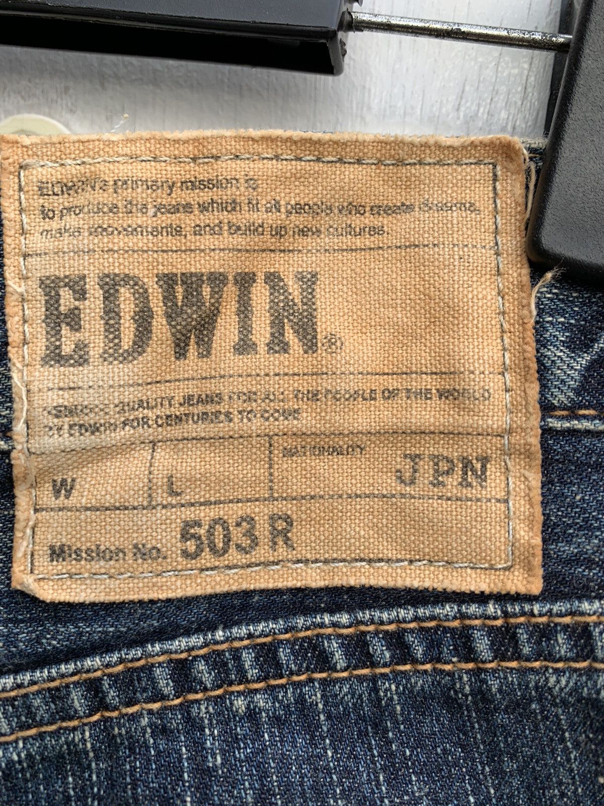 Edwin × Vintage Japanese Brand Edwin 503 R Distressed Denim Size US 32 / EU 48 - 24 Thumbnail