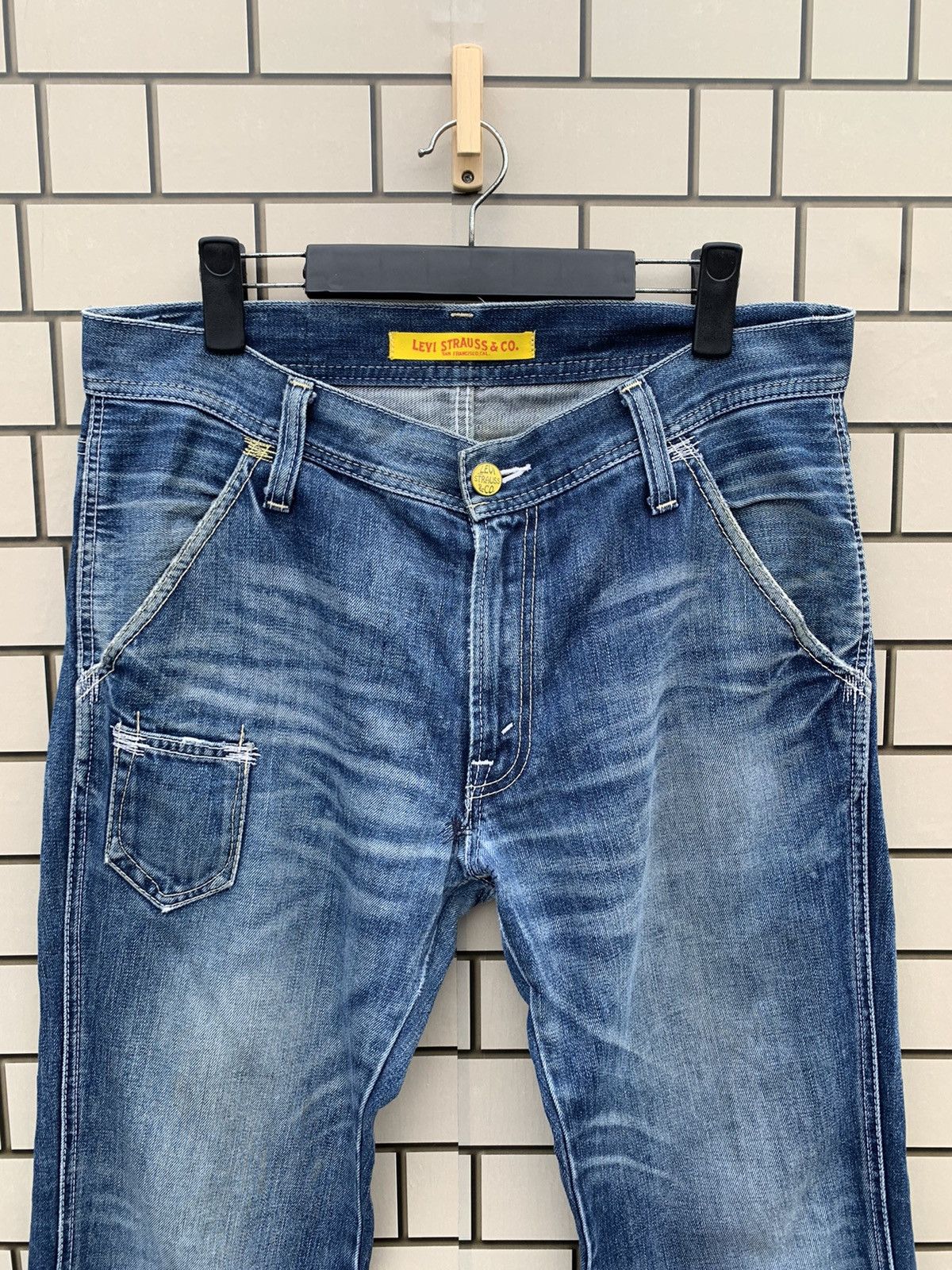 Levi's × Vintage Vintage Levis Lot 502 Distressed Denim Yellow Tag Size US 34 / EU 50 - 3 Thumbnail