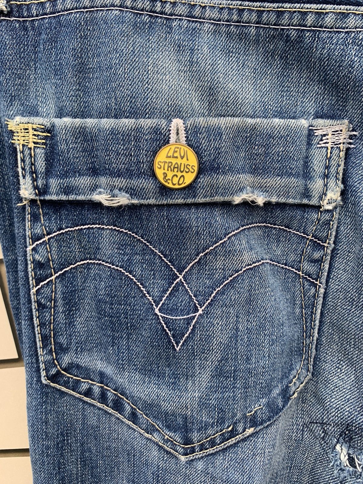 Levi's × Vintage Vintage Levis Lot 502 Distressed Denim Yellow Tag Size US 34 / EU 50 - 20 Thumbnail
