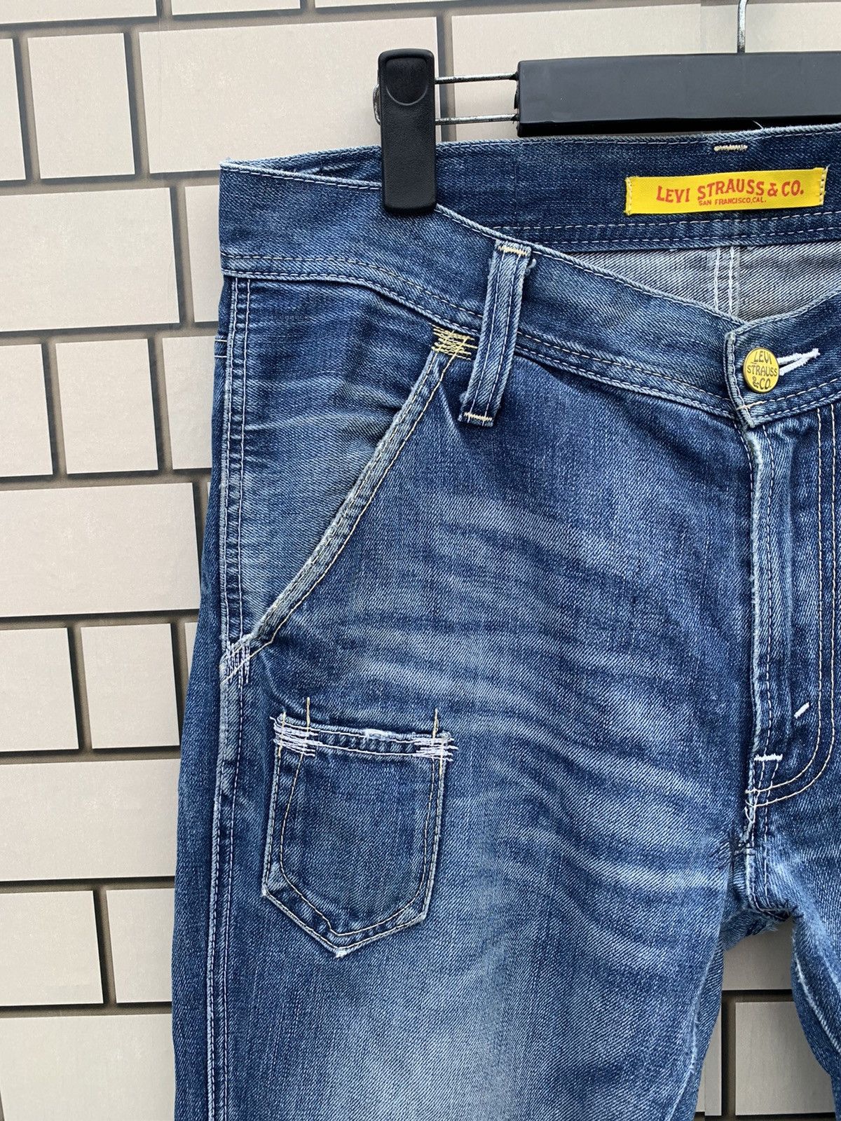 Levi's × Vintage Vintage Levis Lot 502 Distressed Denim Yellow Tag Size US 34 / EU 50 - 7 Thumbnail