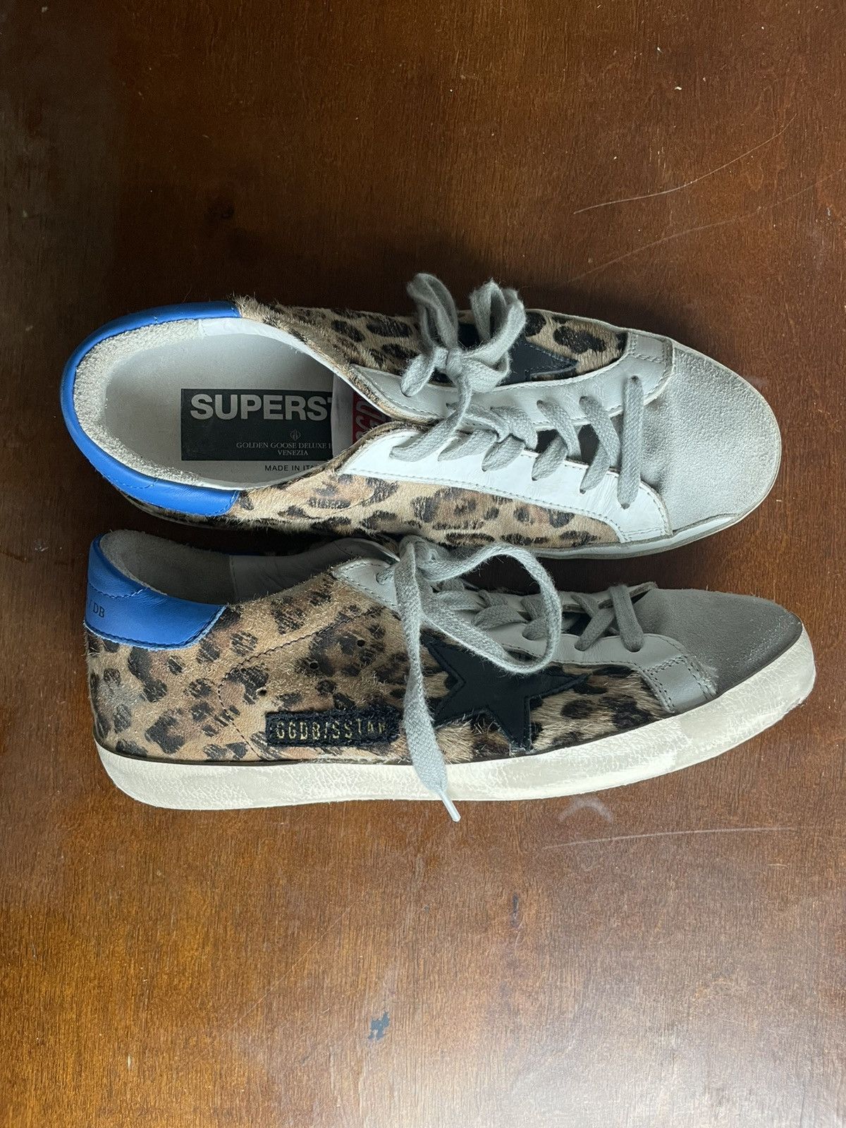 Golden Goose Superstar Leopard Print Leather Sneakers