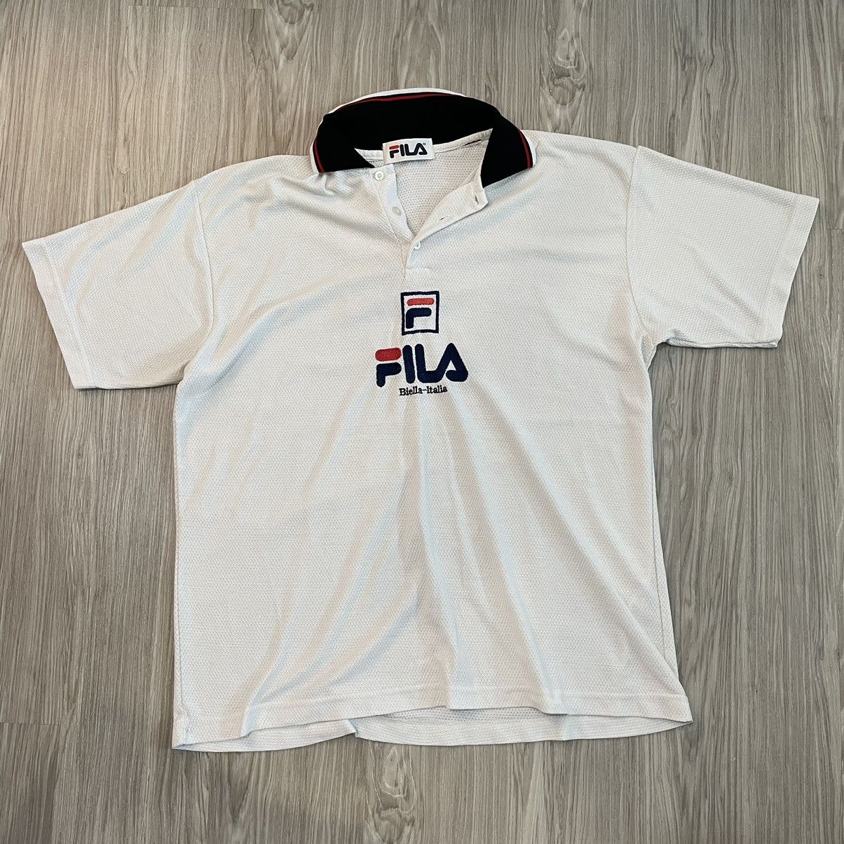 Vintage Fila polos Big logo embroidery