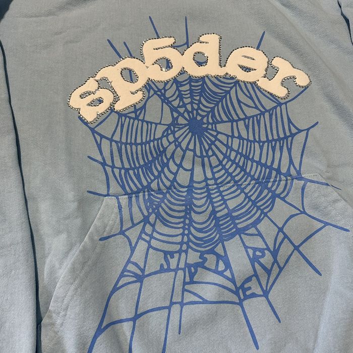 Spider Worldwide Sp5der Web Hoodie Sky Blue Grailed