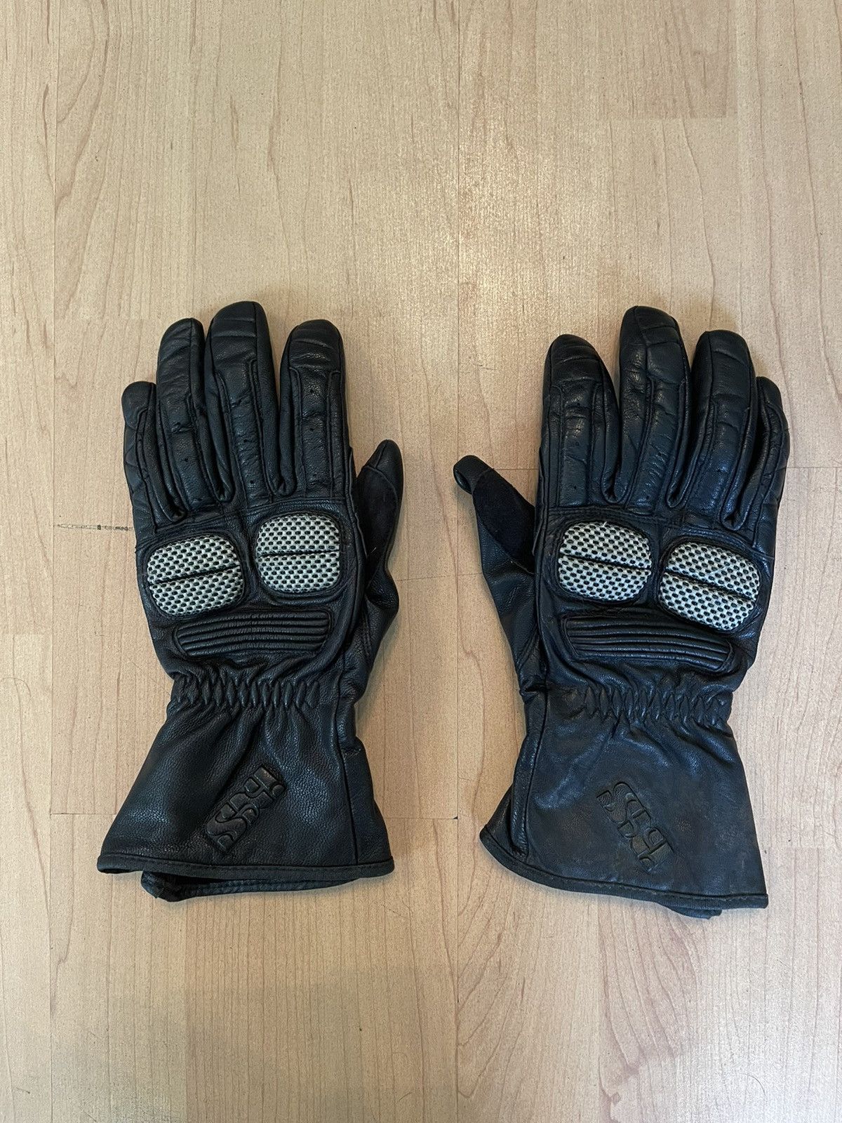 Vintage IXS motorcycle bike leather vintage 90s racing gloves Size 34 - 3 Thumbnail