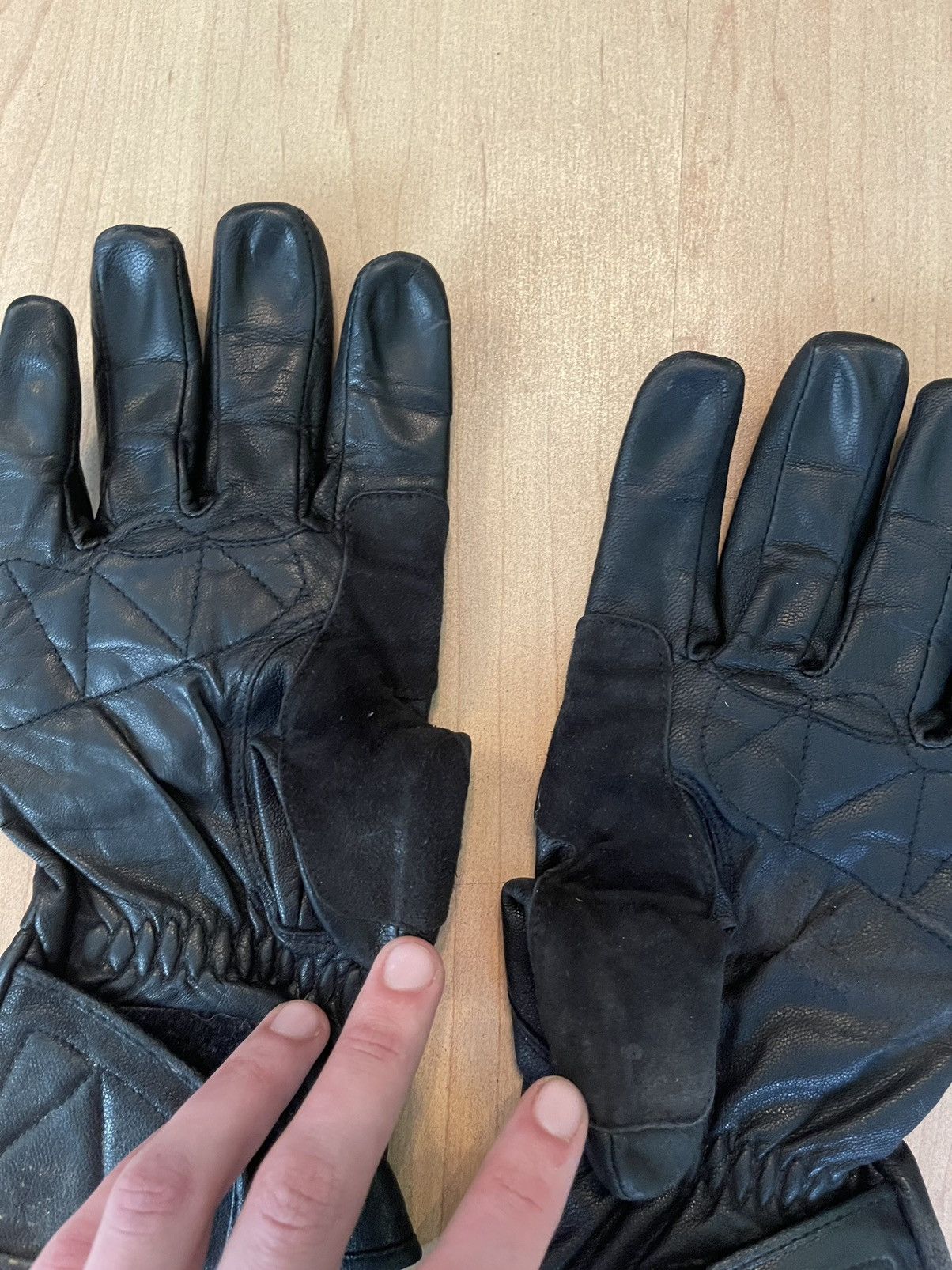 Vintage IXS motorcycle bike leather vintage 90s racing gloves Size 34 - 6 Thumbnail