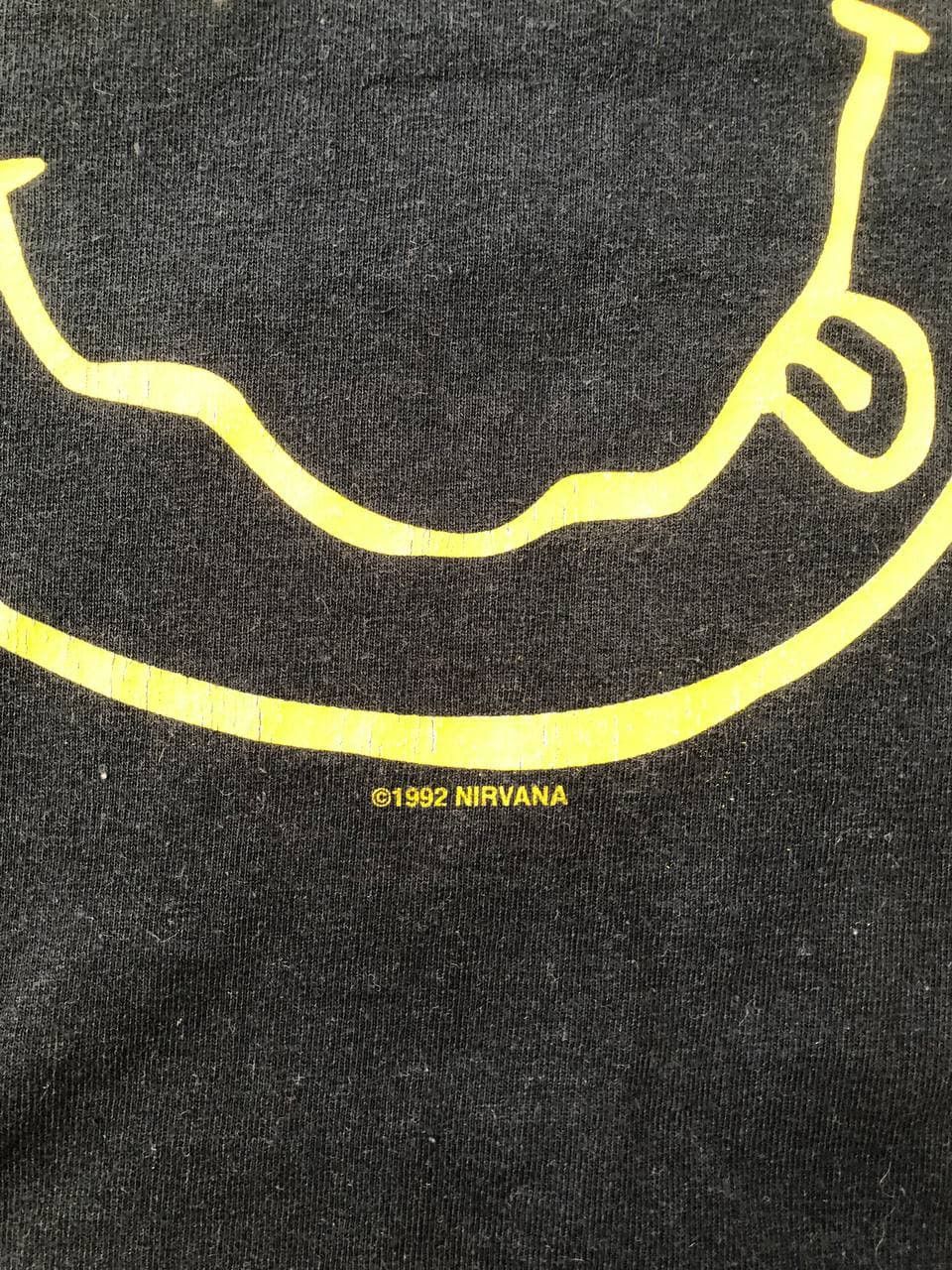 Nirvana × Vintage Vintage Nirvana 1992 smiley t shirt Size US S / EU 44-46 / 1 - 6 Thumbnail