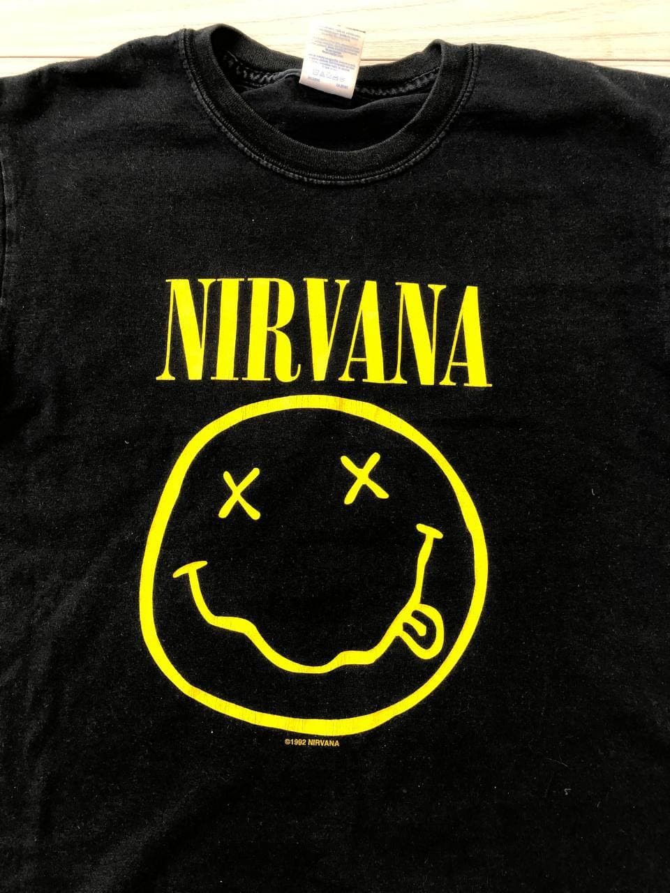 Nirvana × Vintage Vintage Nirvana 1992 smiley t shirt Size US S / EU 44-46 / 1 - 3 Thumbnail