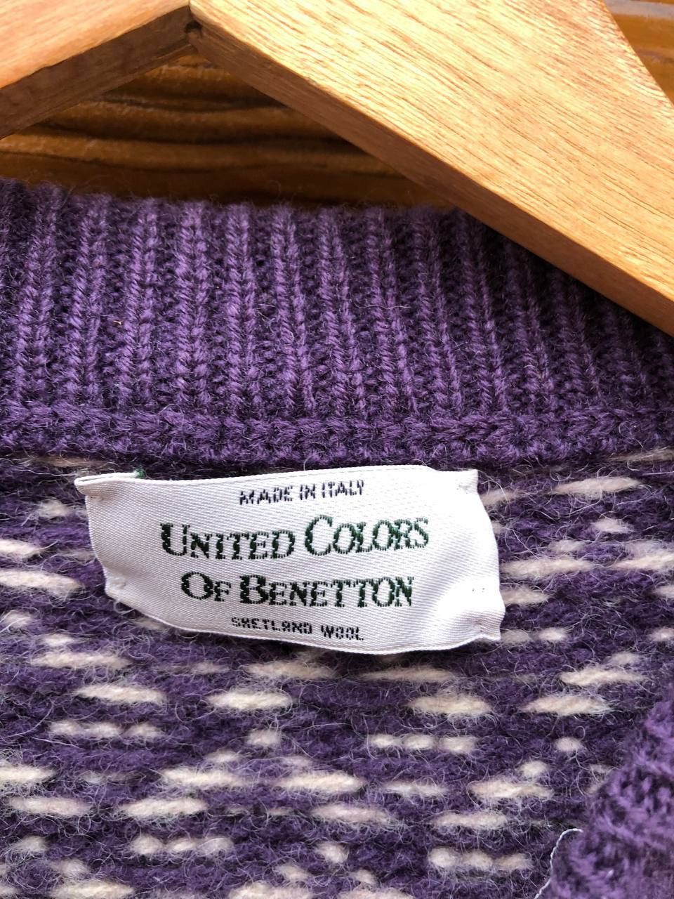 Vintage Vintage 80’s Benetton Knit wool Sweater Size US XL / EU 56 / 4 - 4 Thumbnail