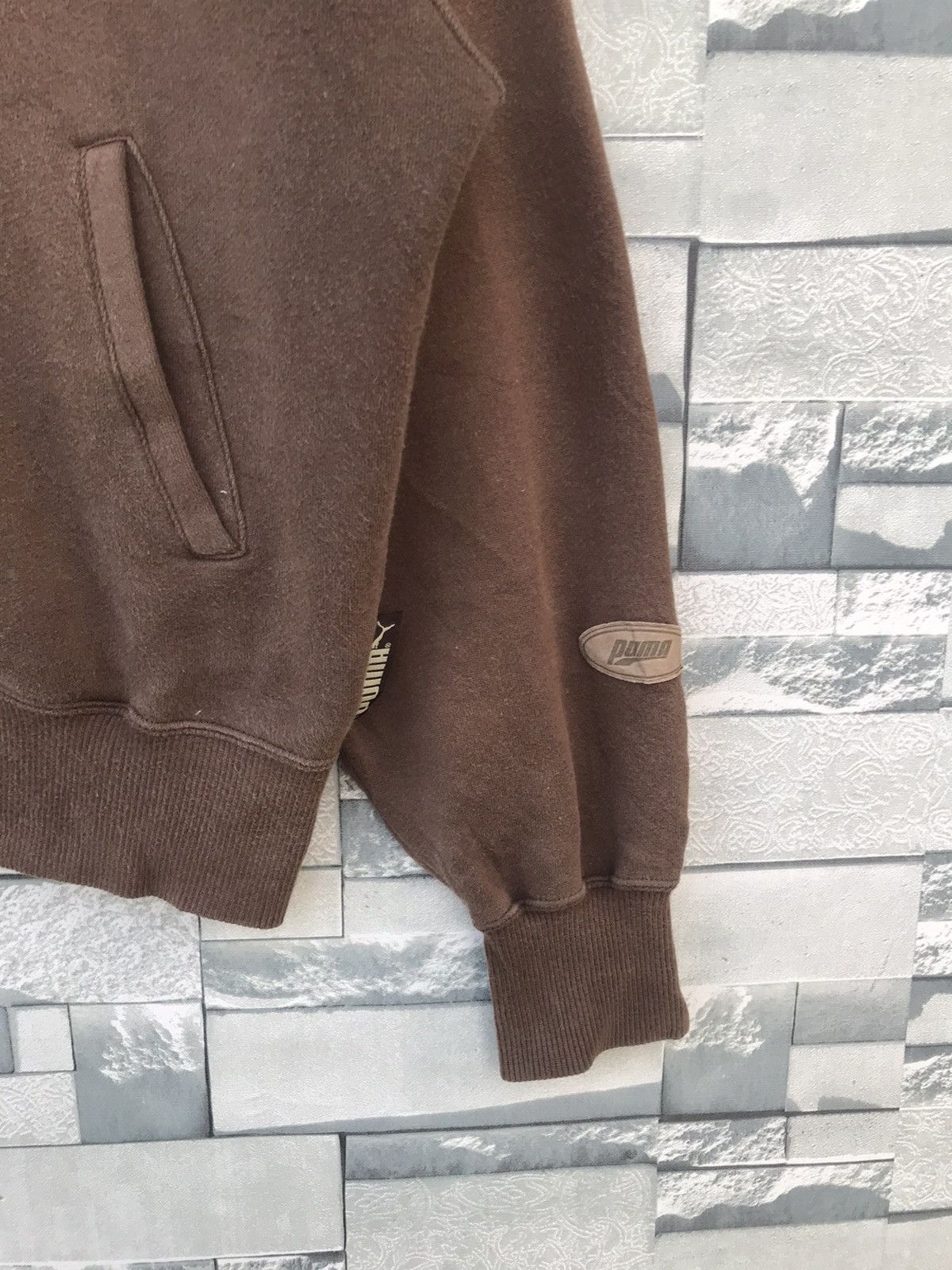 Puma Vintage Puma Side Tape Small Logo Hoodie - Brown Size US M / EU 48-50 / 2 - 7 Thumbnail