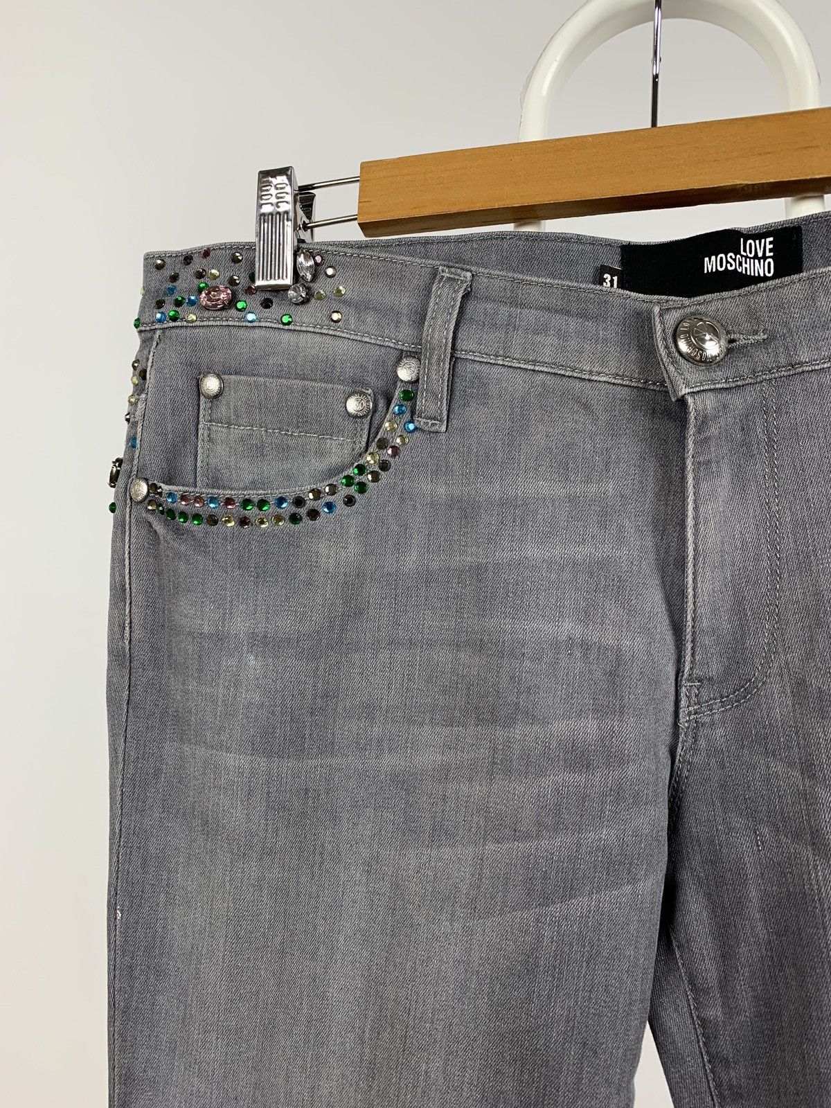 Moschino Women’s Love Moschino Y2K Denim Jeans Pants Size 31" - 3 Thumbnail