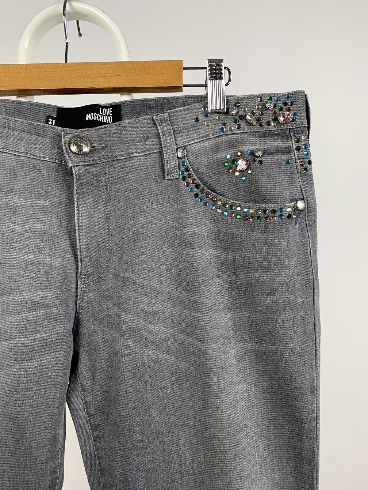 Moschino Women’s Love Moschino Y2K Denim Jeans Pants Size 31" - 4 Thumbnail