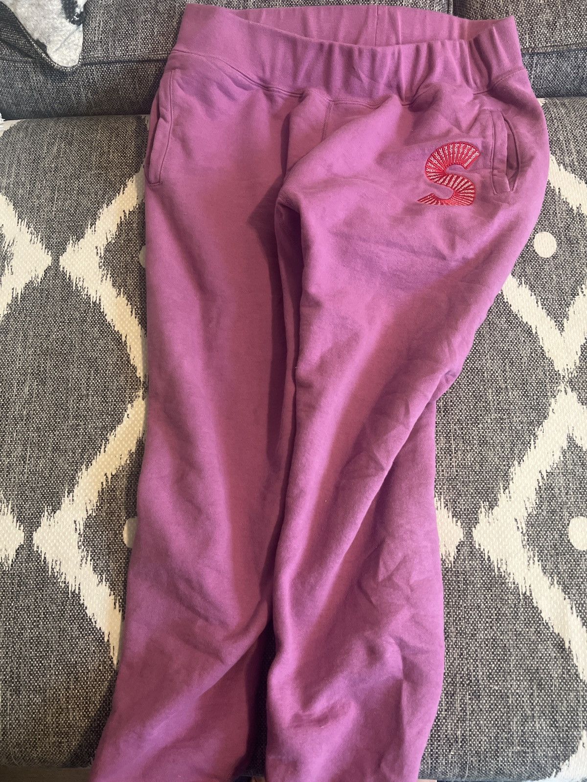 Supreme S Logo Sweatpant (FW20) Bright Purple