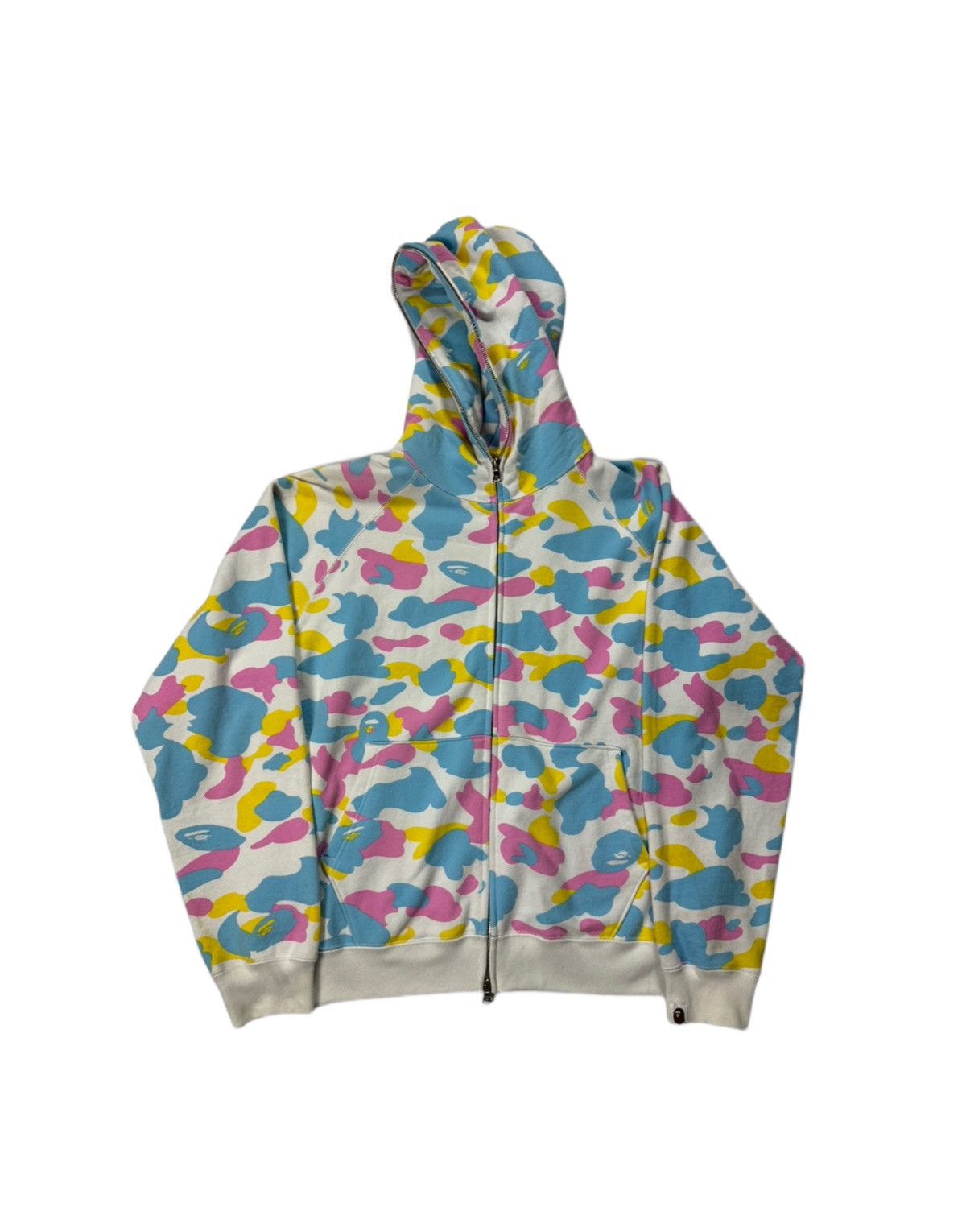 Pre-owned Bape Og Cotton Candy Full Zip Hoodie In Multicolor