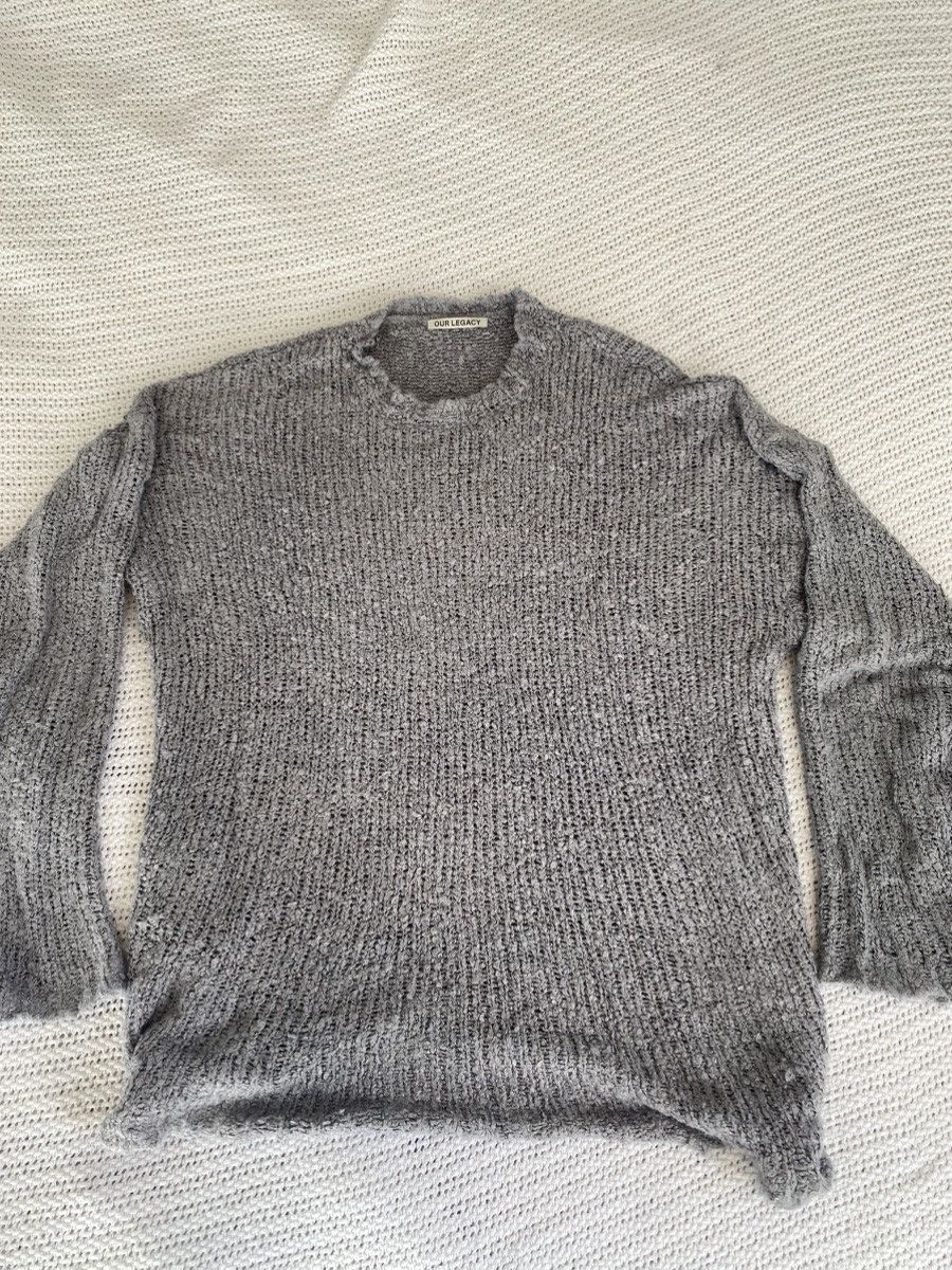 image of Our Legacy Popover Roundneck Sweater in Grey, Men's (Size Medium)