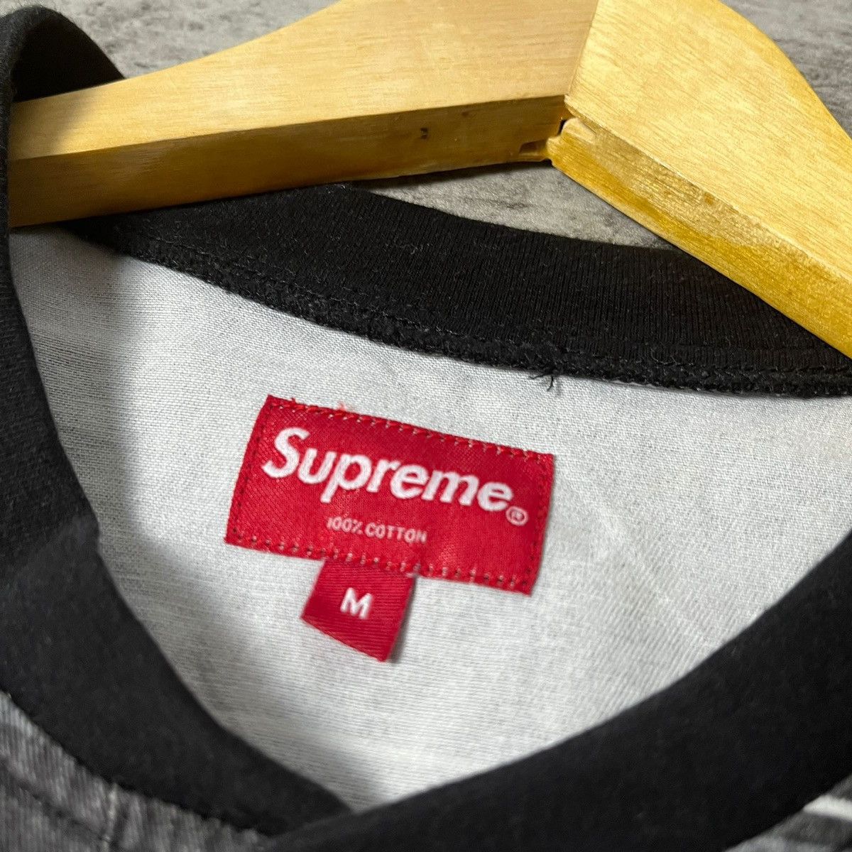 Supreme Supreme 2016 Printed Stripe Twill Henley | Grailed