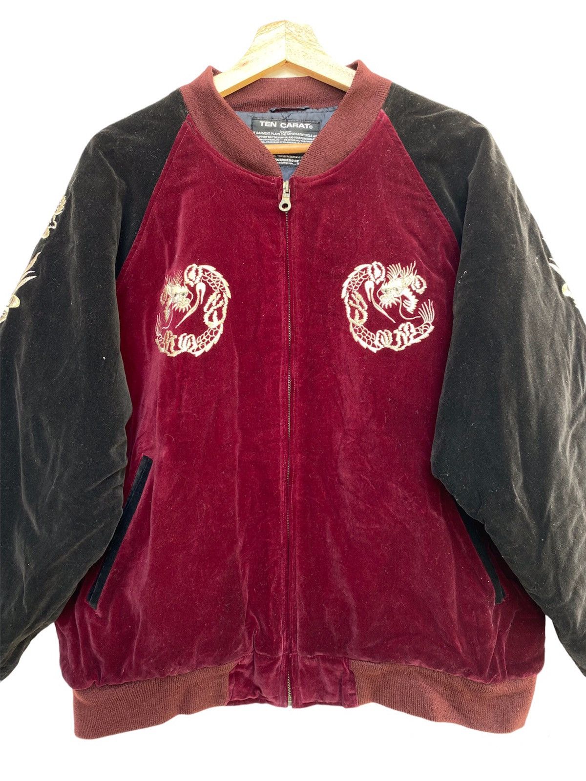Toyo Enterprises VINTAGE SUKAJAN VELVET JACKET US PARATROOPERS 11TH AIRBONE Size US L / EU 52-54 / 3 - 4 Thumbnail