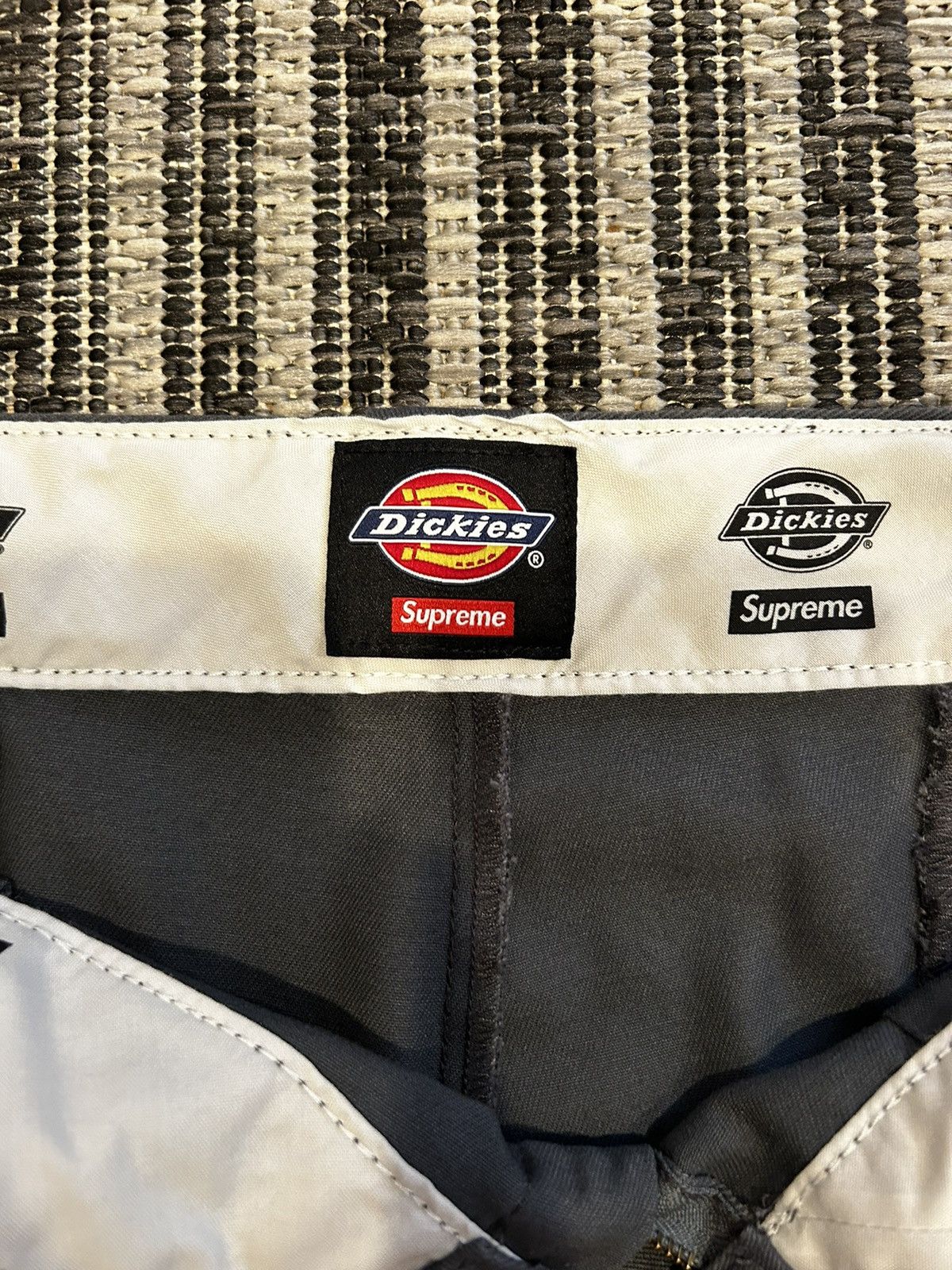 Supreme Supreme dickies stripe 874 work pants charcoal | Grailed