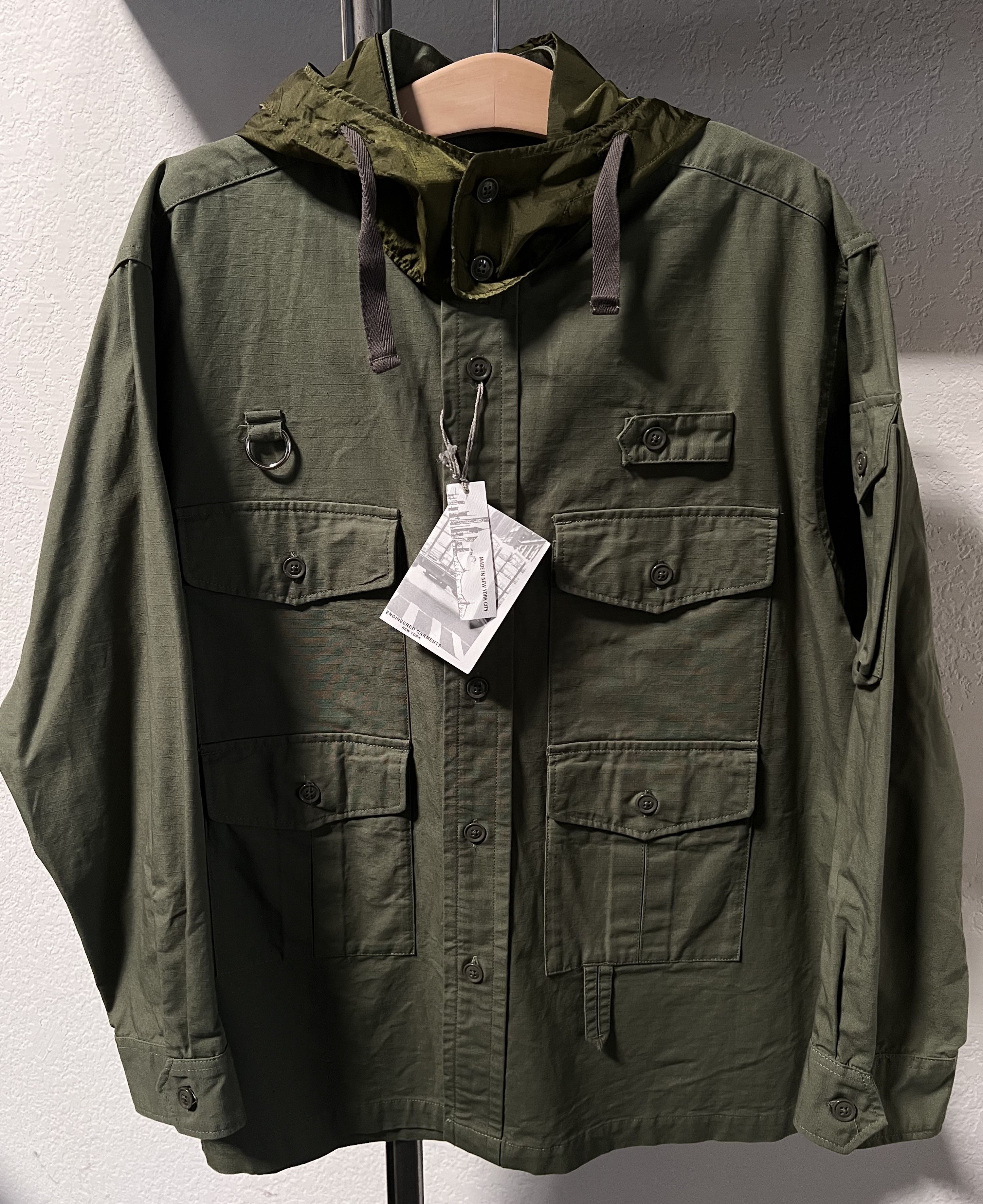 Engineered Garments］ Fishing Over Shirt-Cotton Ripstop / Olive