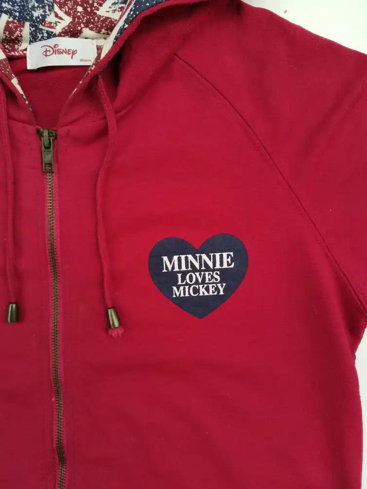 Disney × Japanese Brand × Mickey Mouse Disney Minnie Mouse Big Logo Zipper Hoodie Sweatshirt Size US L / EU 52-54 / 3 - 3 Thumbnail