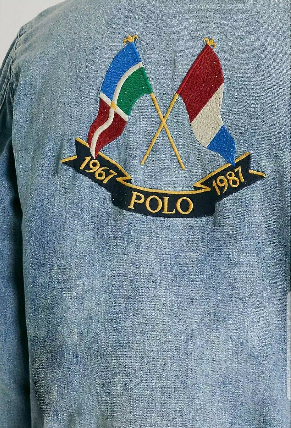 Polo Ralph Lauren Cross Flags Anniversary Denim Jacket XXL