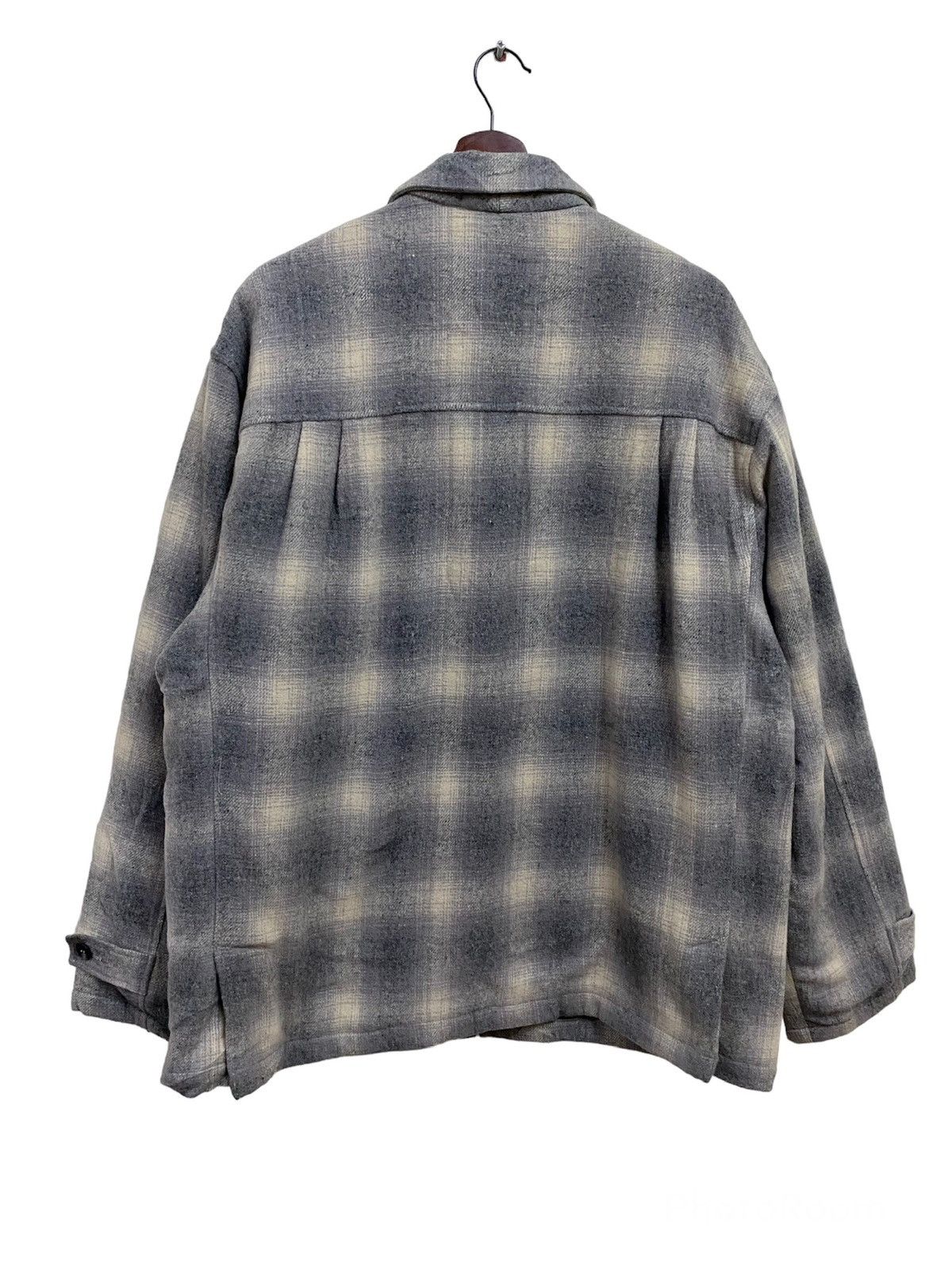 Flannel × Japanese Brand × Vintage Vintage Japanese Brand Be-Hot Wool Flannel Zip Jacket Size US L / EU 52-54 / 3 - 3 Thumbnail