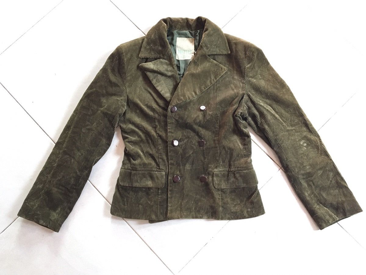 Hysteric Glamour $NEED GONE TODAY$ Corduroys dark green jacket six Button Size US S / EU 44-46 / 1 - 1 Thumbnail