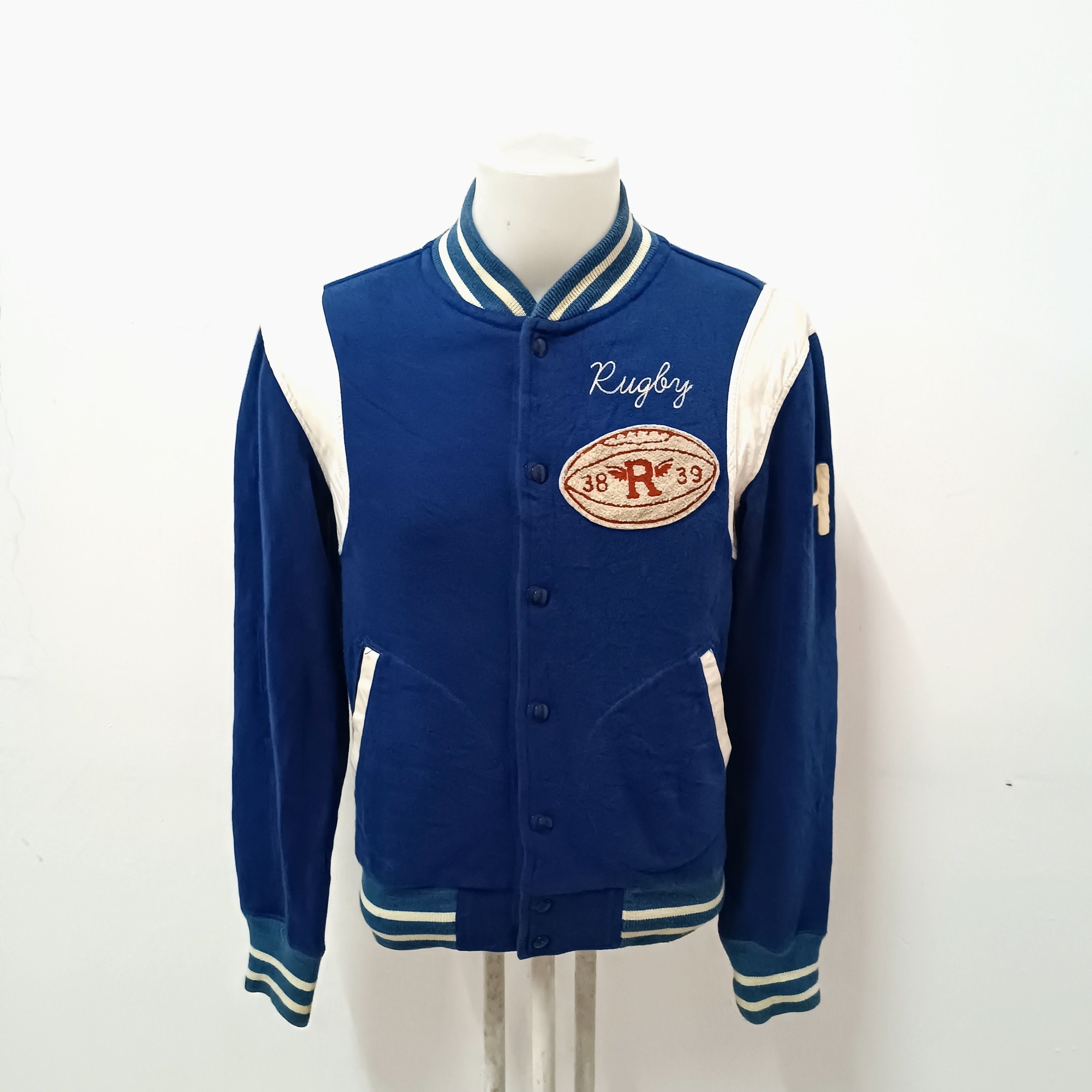 image of VTG Ralph Laurent Rugby Fc All Star Varsity Jacket, Men's (Size XS)