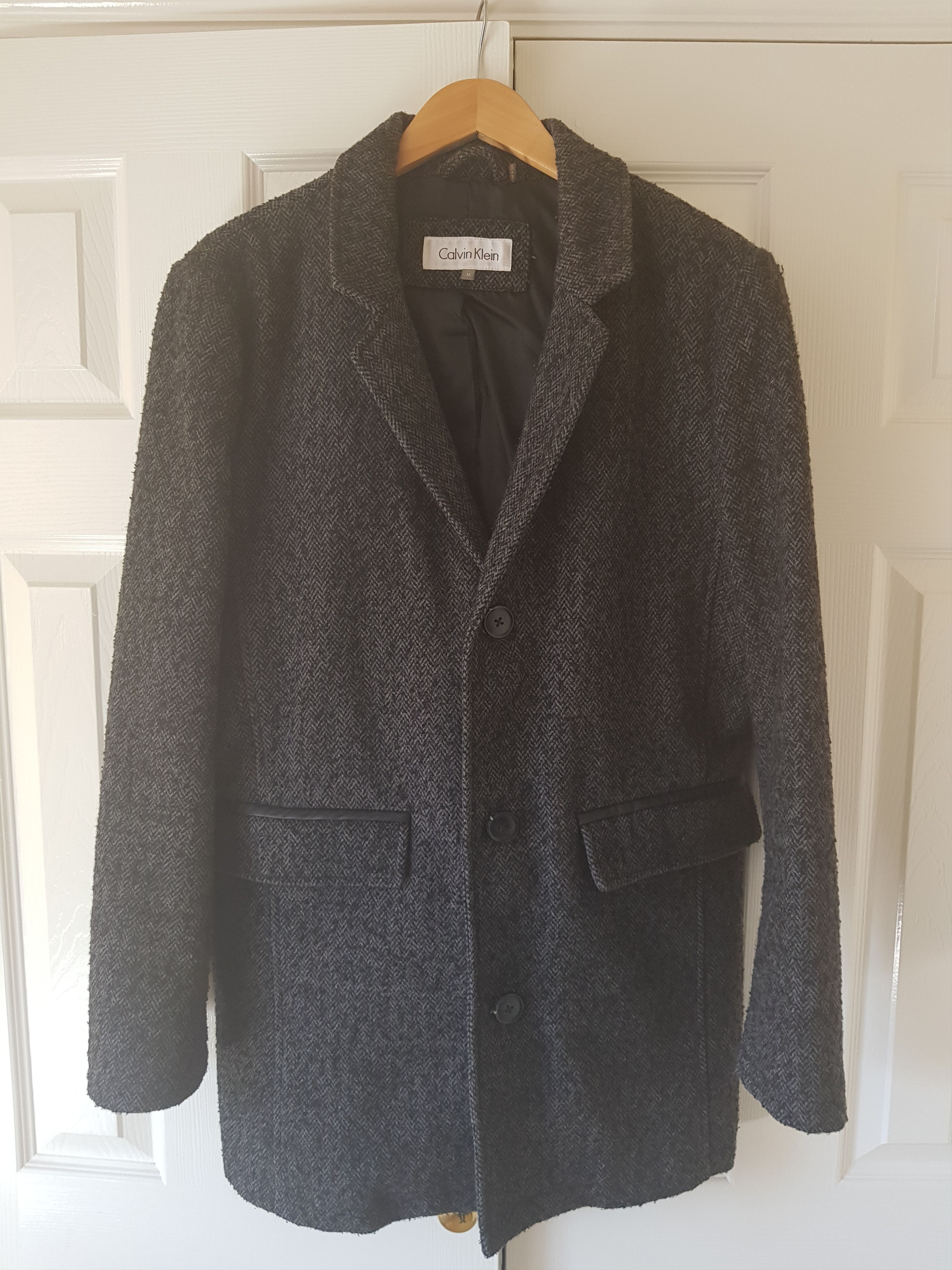 Calvin Klein Calvin Klein Herringbone Coat Size US M / EU 48-50 / 2 - 2 Thumbnail