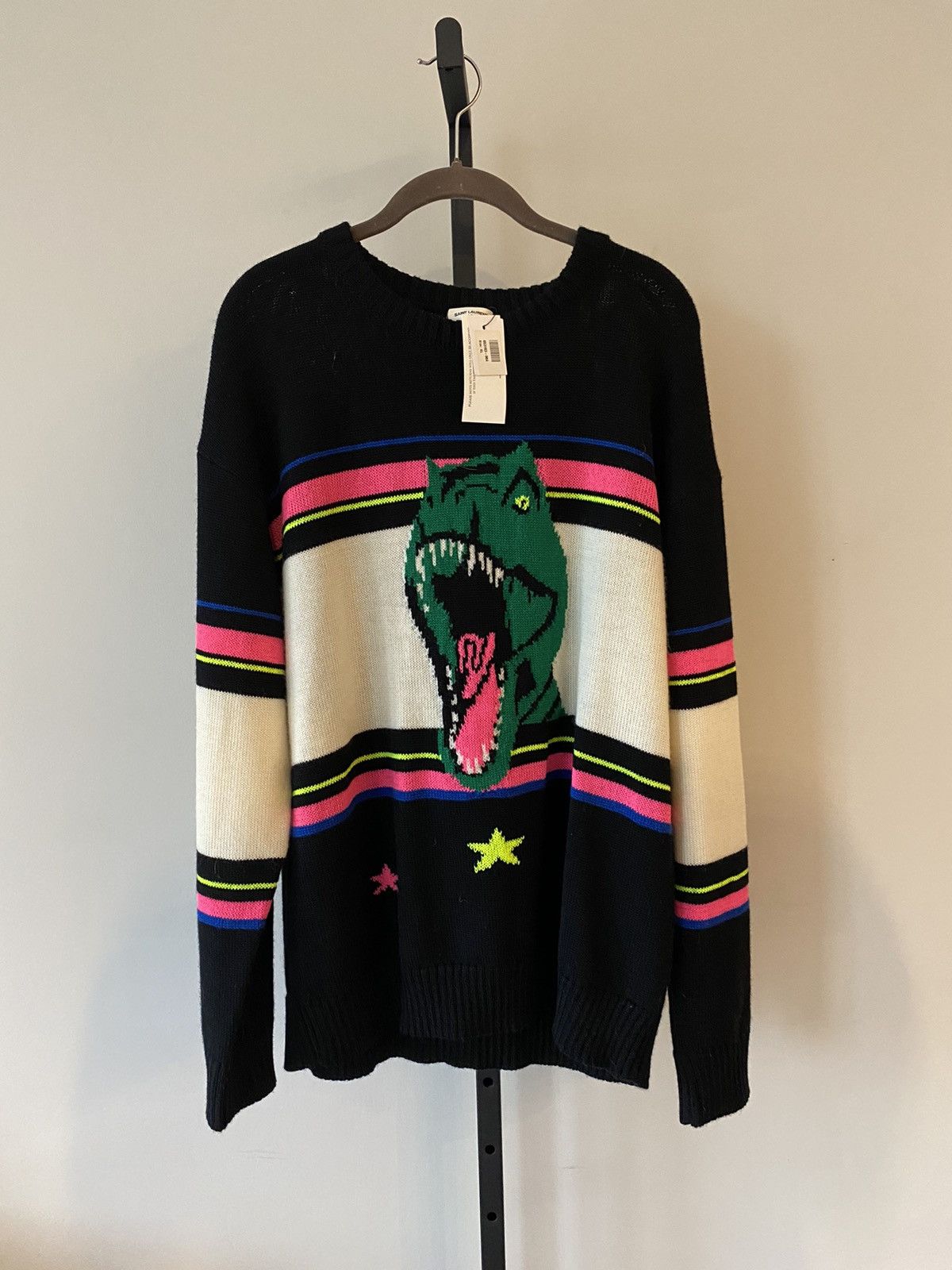 Saint Laurent Paris SS16 Runway Dinosaur Sweater Size US XL / EU 56 / 4 - 1 Thumbnail
