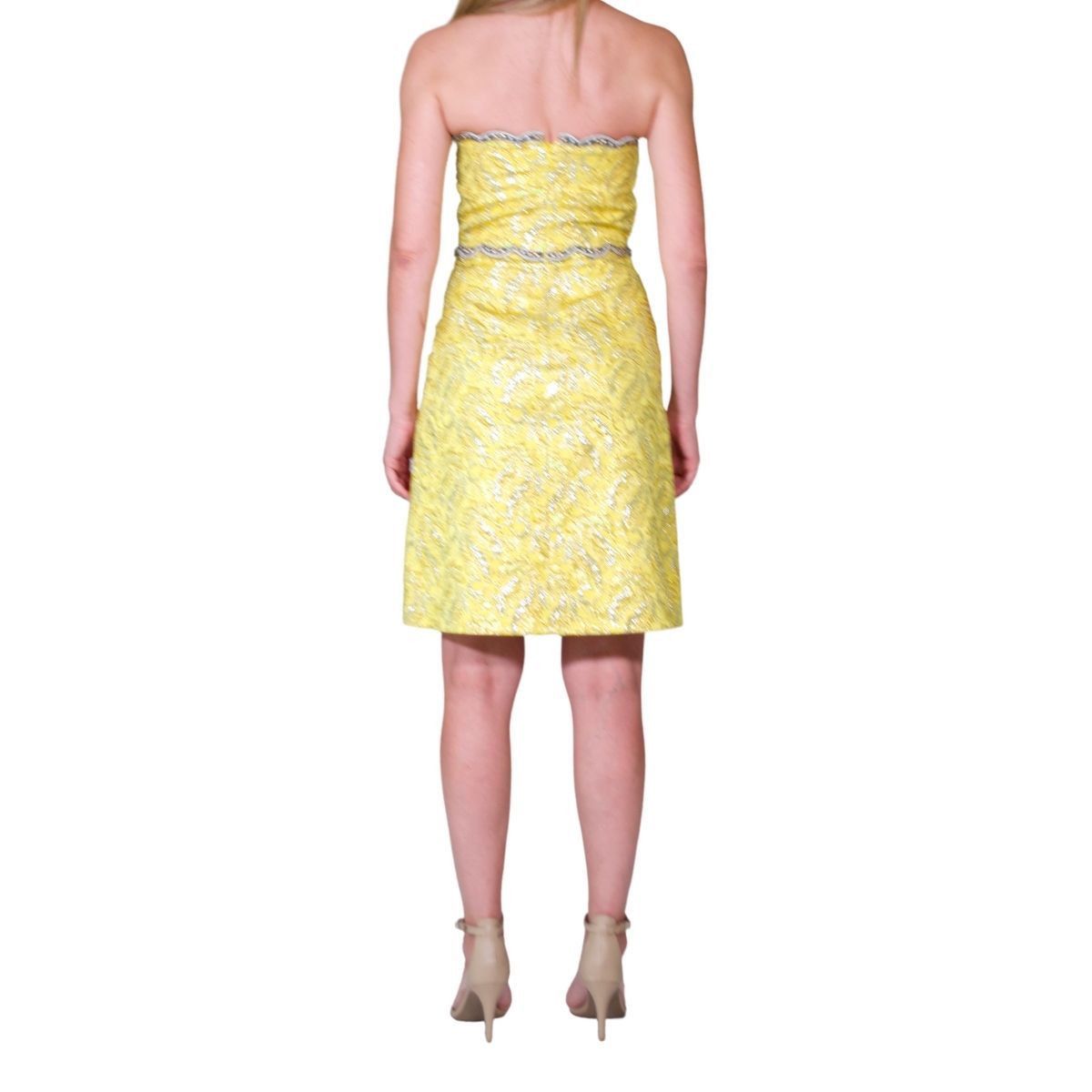 パーティードレス Embellished llic Brocade Lurex Bustier Dress Embellished Metallic Brocade Lurex Bustier Dress - Dresses