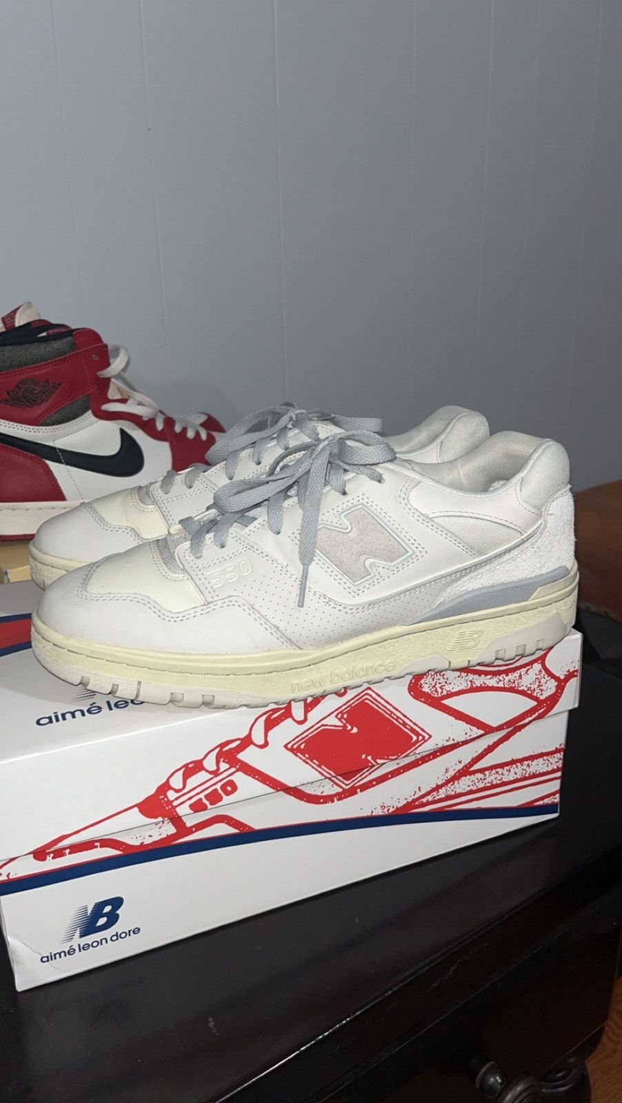 Aime Leon Dore × New Balance New Balance x Aime Leon Dore 550 “White Leather” Size US 11.5 / EU 44-45 - 1 Thumbnail