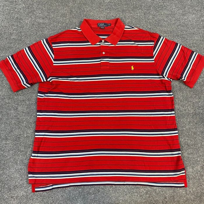 Polo Ralph Lauren Polo Ralph Lauren Mens Polo Shirt 2XLT Red Striped