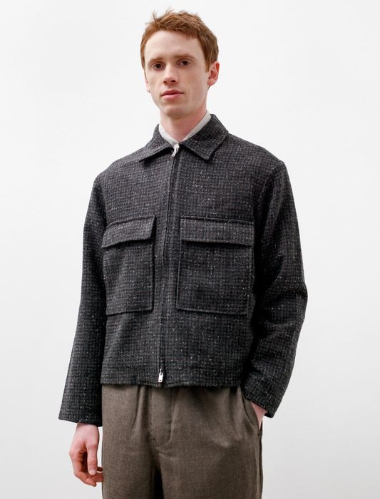 Evan Kinori ZIP JACKET TWEED GUN CLUB CHECK | Grailed