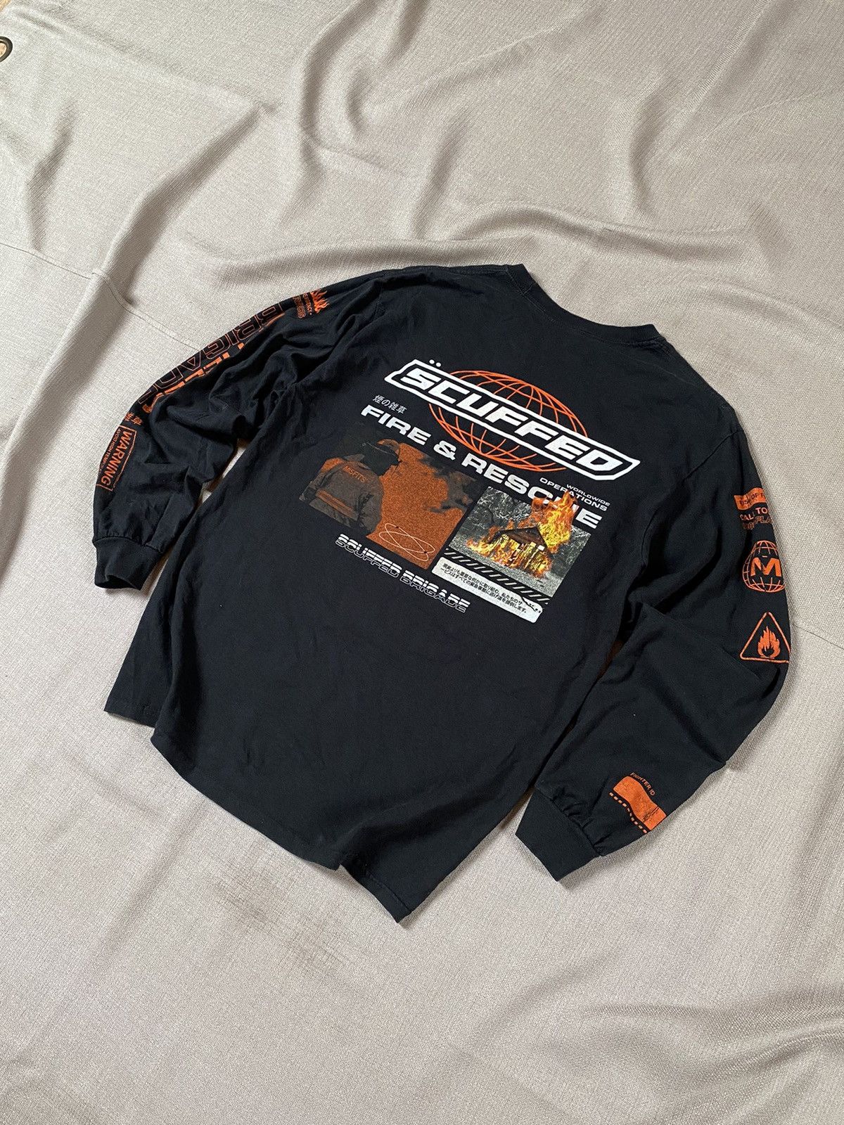 Misfits Streetwear Vintage Scuffed worldwide Fire and Rescue Misfits long sleeve Grailed