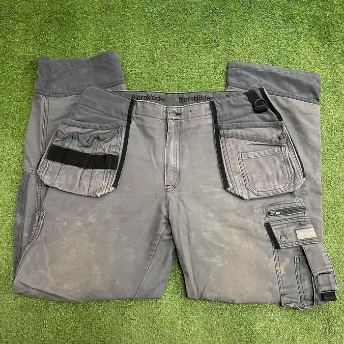 Vintage Vintage 90s Bjornklader Cargo Carpenter Faded Work Pants Grailed
