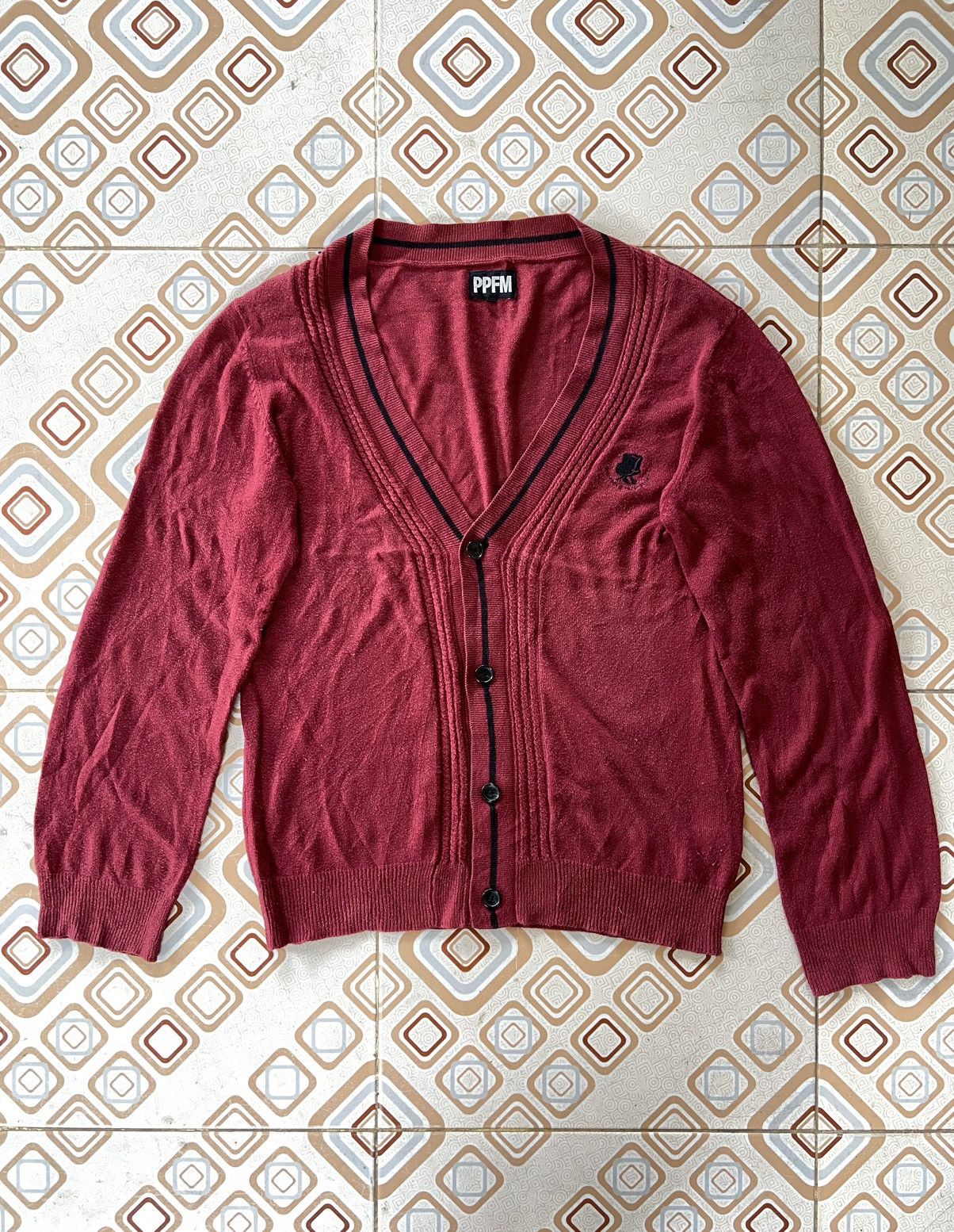Japanese Brand × PPFM 🔥Binding🔥 PPFM Red Button Knitwear Size US M / EU 48-50 / 2 - 2 Thumbnail