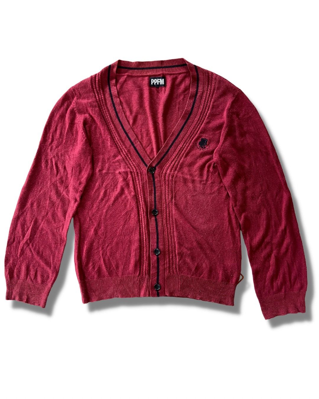 Japanese Brand × PPFM 🔥Binding🔥 PPFM Red Button Knitwear Size US M / EU 48-50 / 2 - 1 Thumbnail