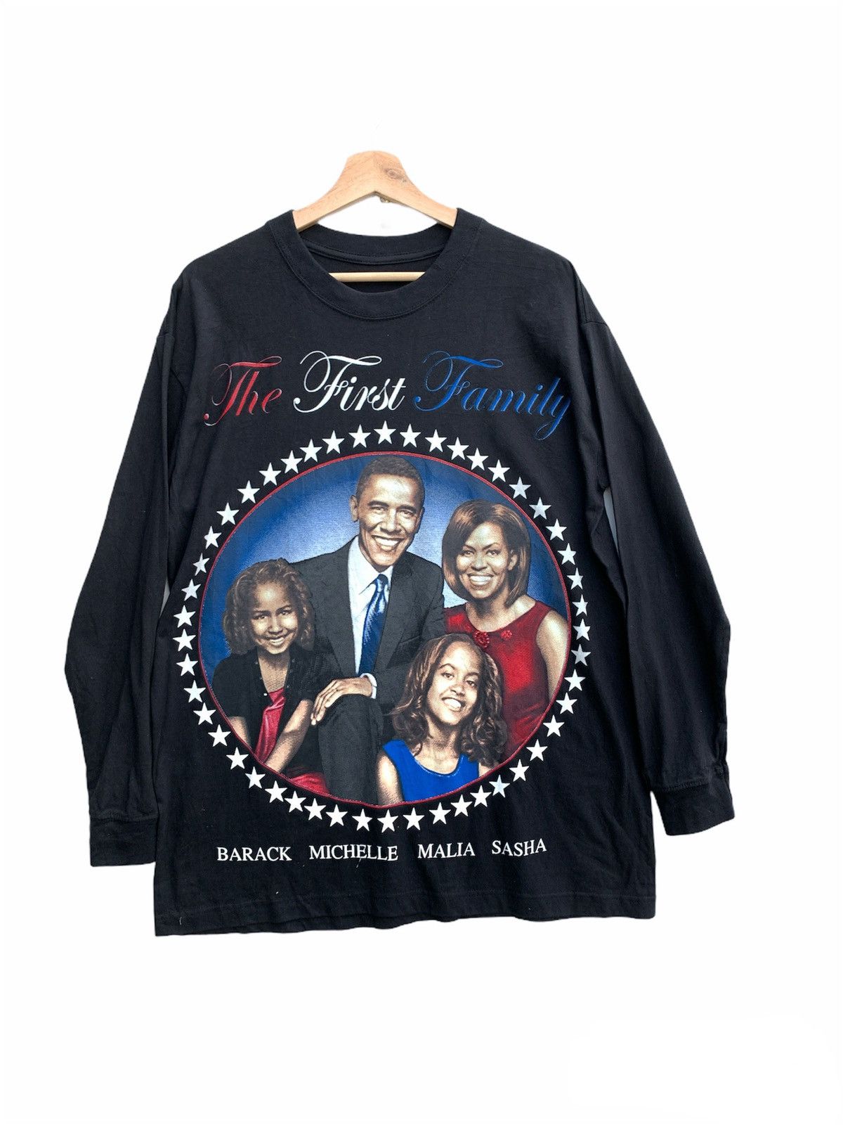 Vintage Vintage Y2k Obama The First Family Long Sleeve Size US L / EU 52-54 / 3 - 1 Thumbnail