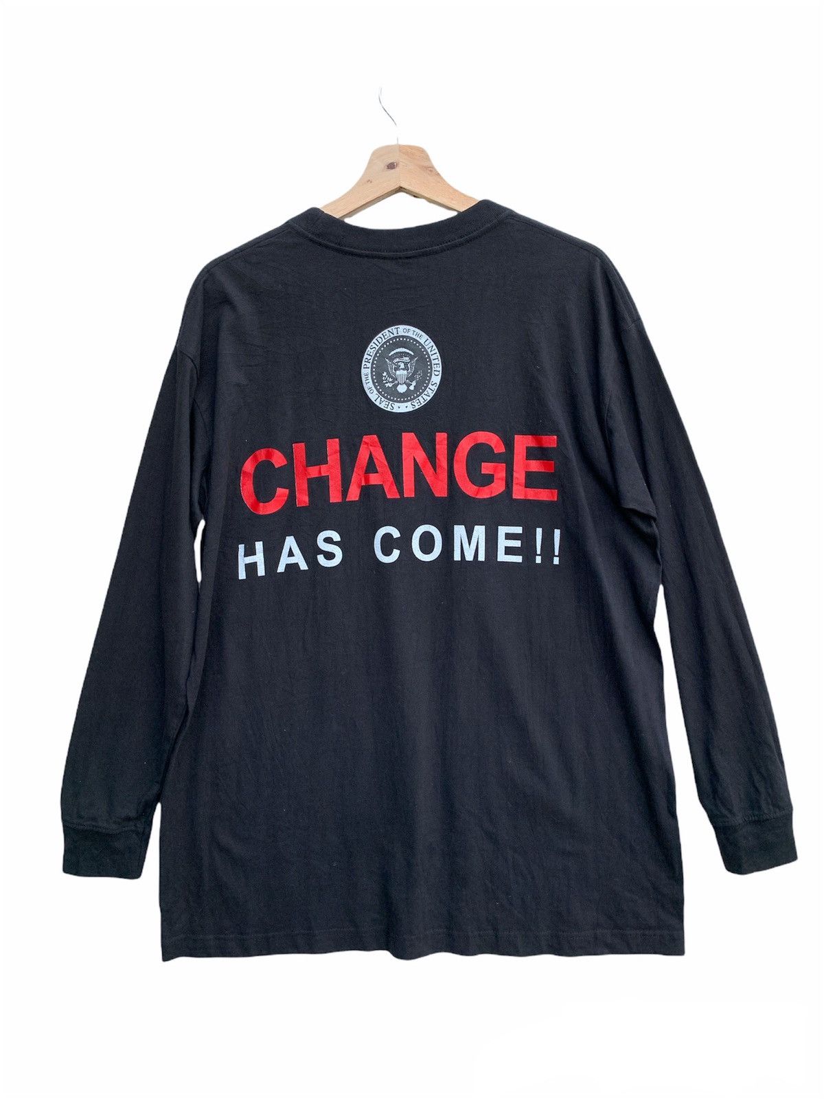 Vintage Vintage Y2k Obama The First Family Long Sleeve Size US L / EU 52-54 / 3 - 3 Thumbnail
