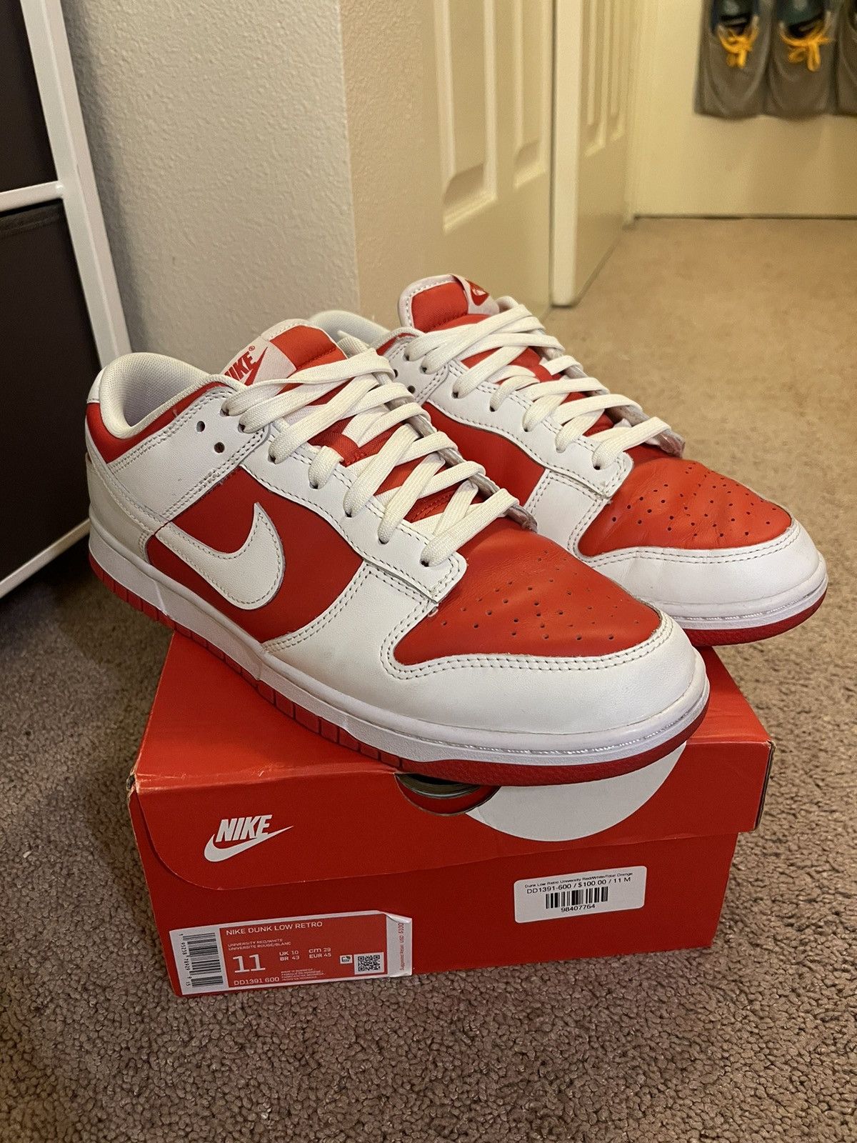 dunk low retro championship red
