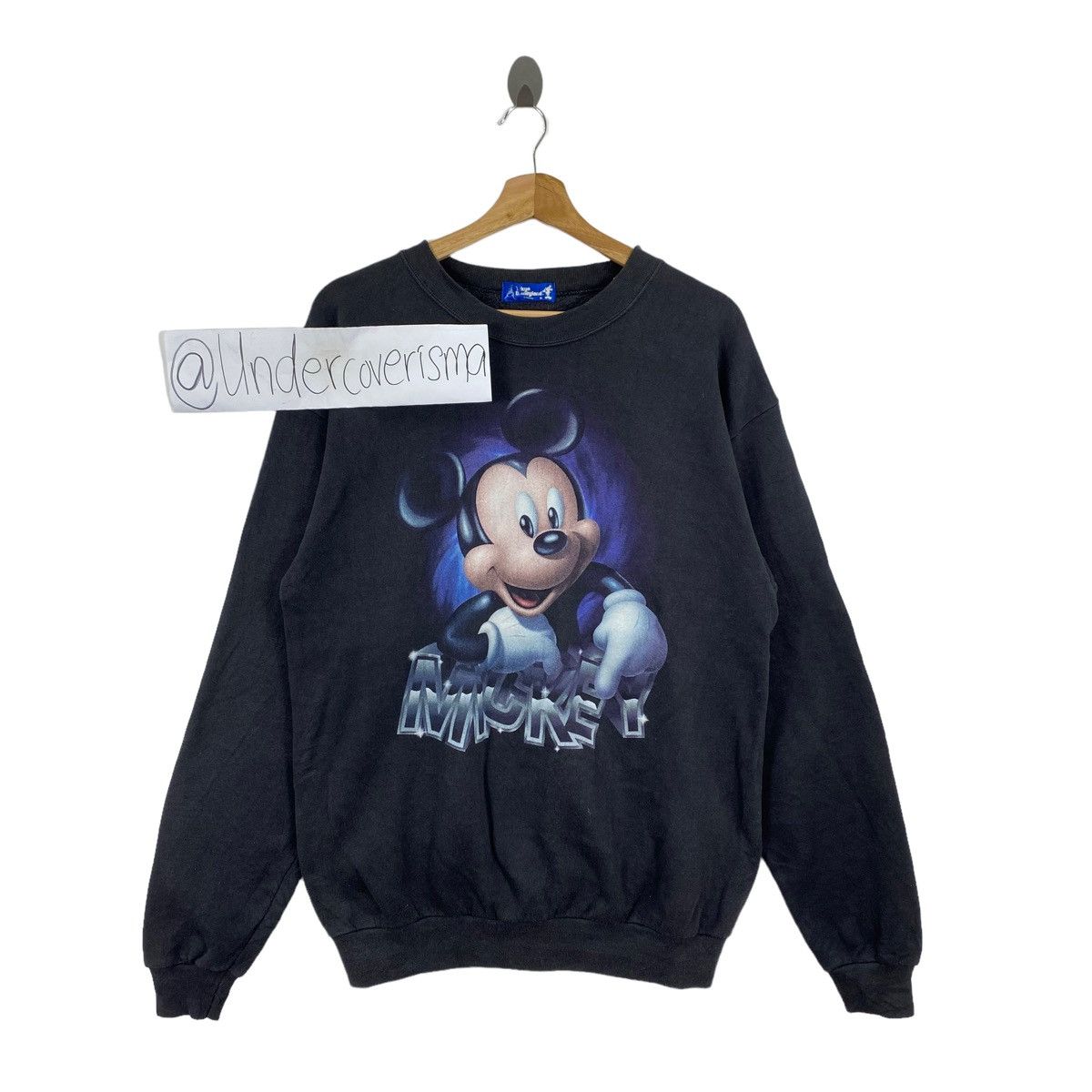 Disney Vintage MICKEY MOUSE Disney Cartoon Print Black Sweatshirt Size US M / EU 48-50 / 2 - 1 Thumbnail