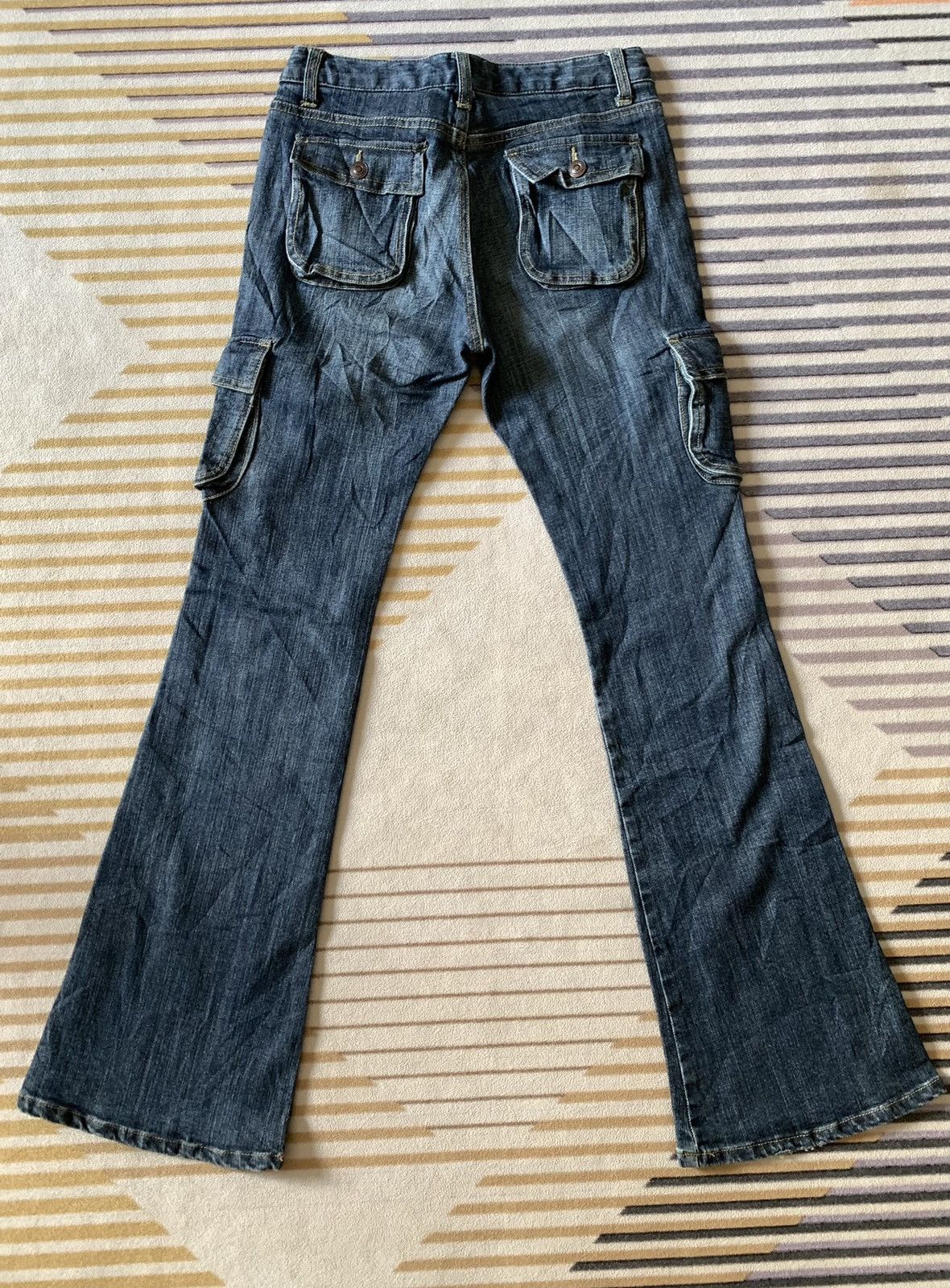 Japanese Brand Y2k Cargo Jeans Pants Size 28" / US 6 / IT 42 - 2 Thumbnail
