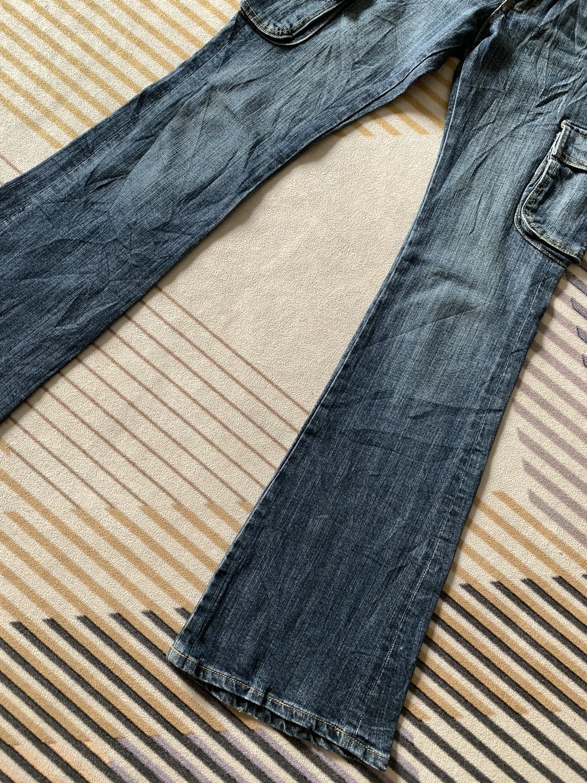 Japanese Brand Y2k Cargo Jeans Pants Size 28" / US 6 / IT 42 - 4 Thumbnail