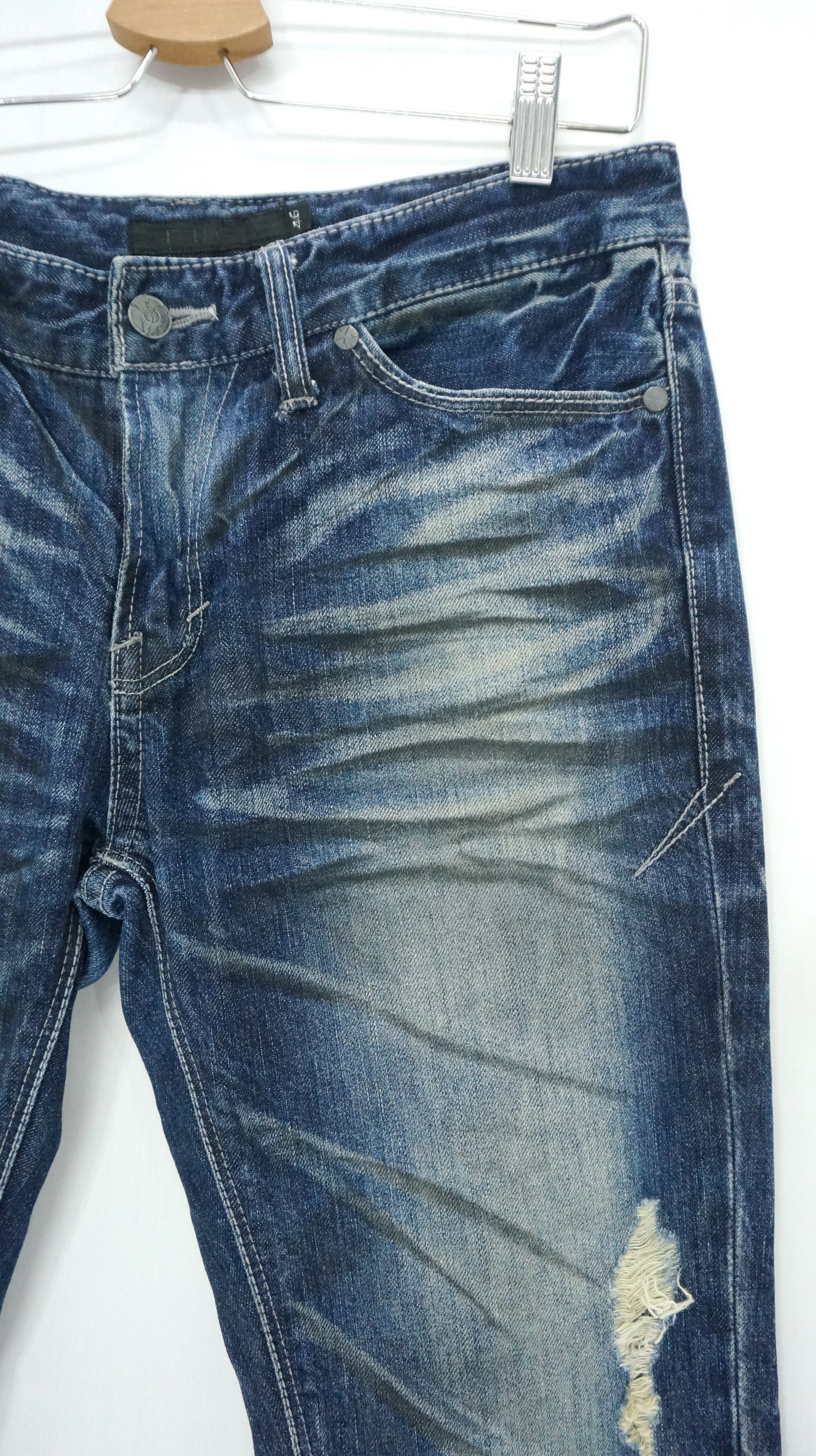 Japanese Brand FLARE VTG 🔥 FUGA Japan Punk Distressed Jeans Size US 30 / EU 46 - 4 Thumbnail